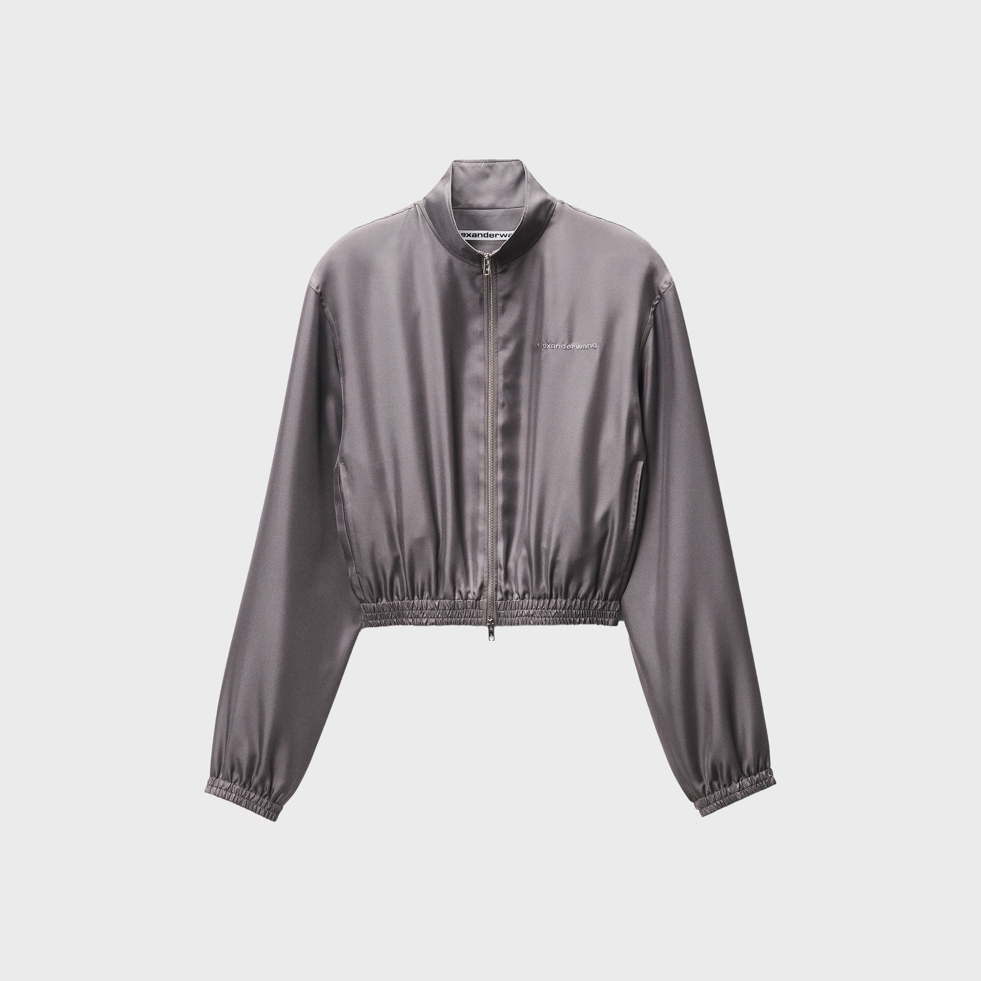 Alexander Wang Cropped Track Jacket - Steel Grey – Kith