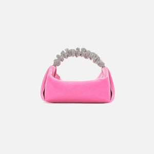 Alexander Wang Scrunchie Mini Velvet Crystal Bag - Lipstick Pink
