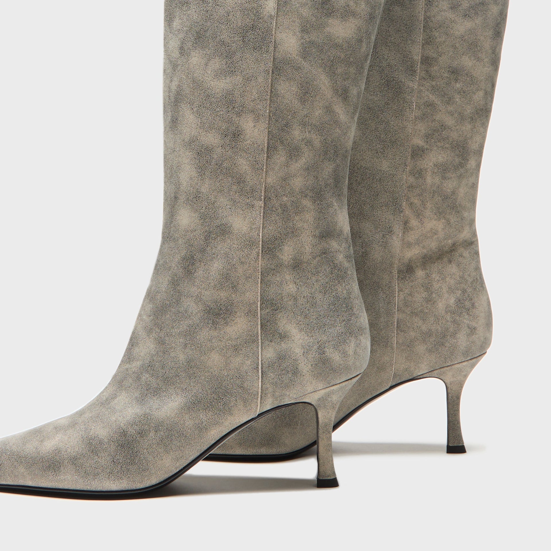 Alexander Wang Vera Boot - Black Crackle Grey