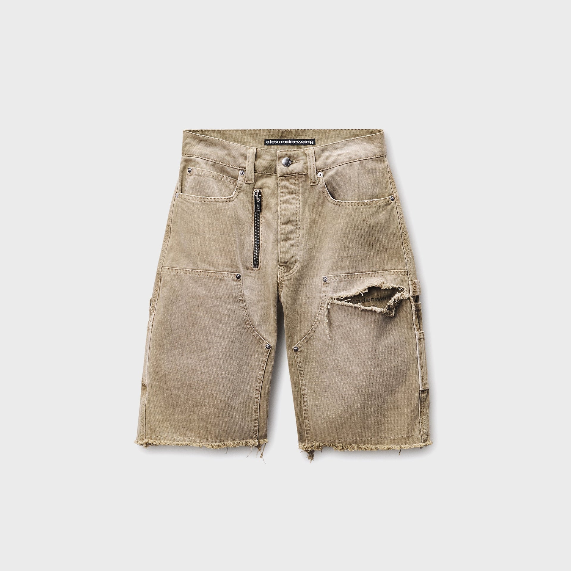 Alexander Wang Mid-Rise Carpenter Short - Vintage Army Green