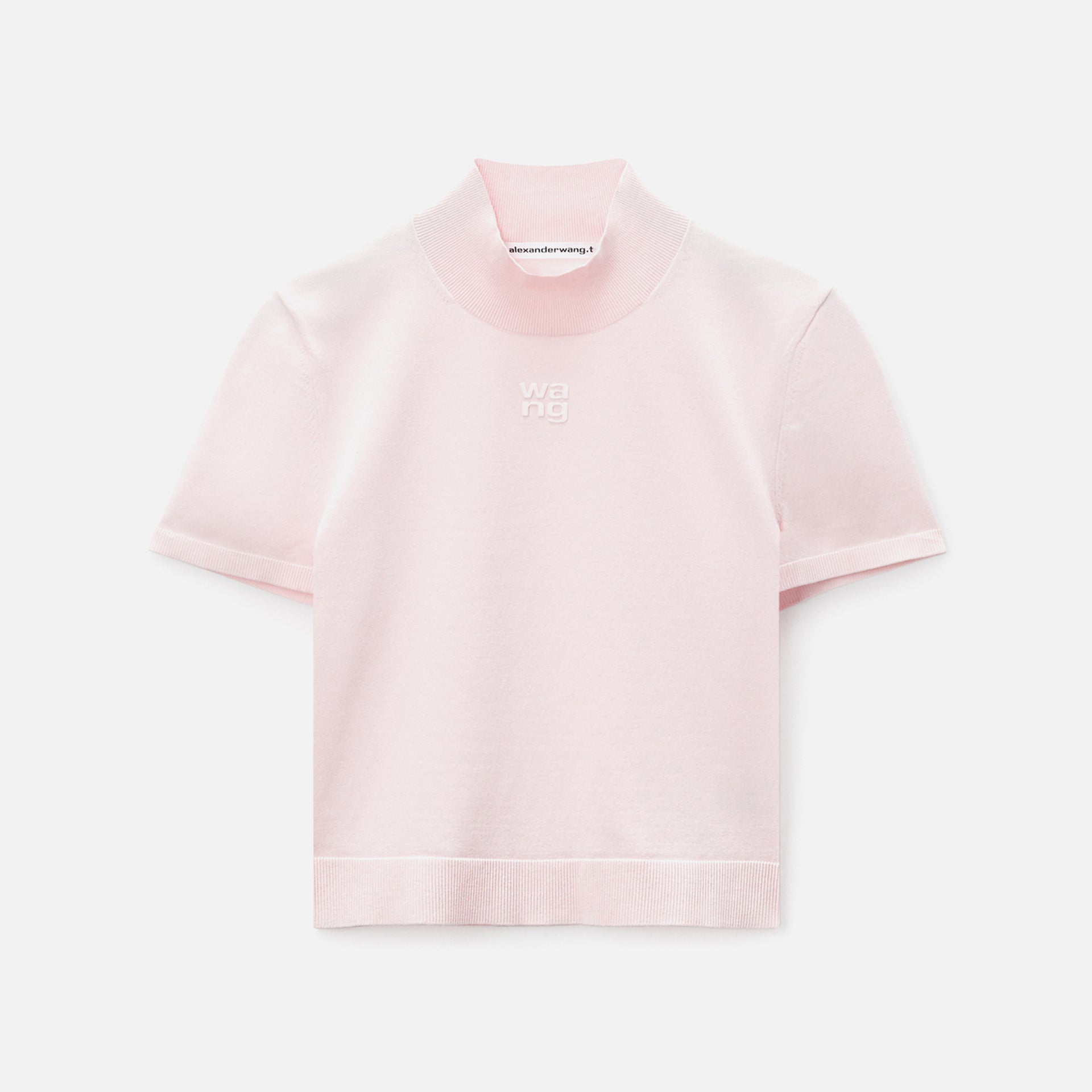 T by Alexander Wang Mock Neck Tee - Pink