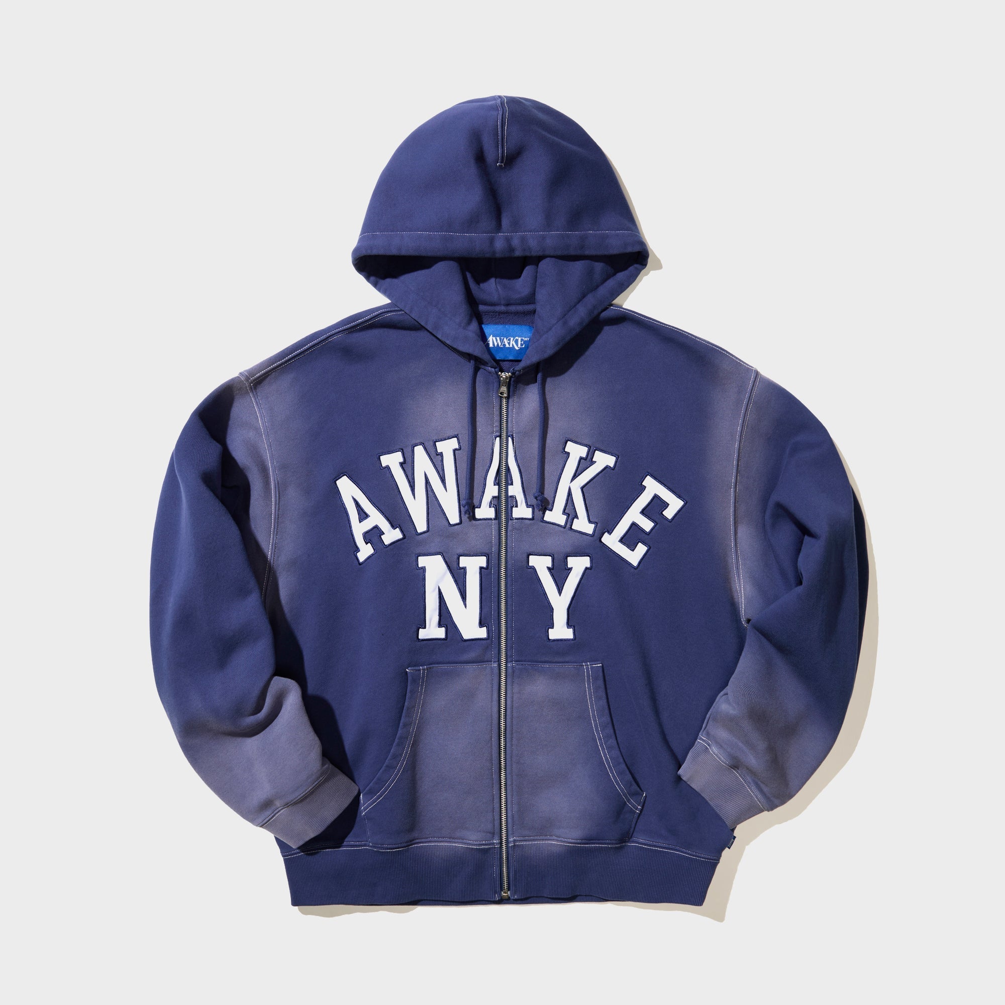 Awake NY Collegiate Arch Zip Hoodie - Navy – Kith