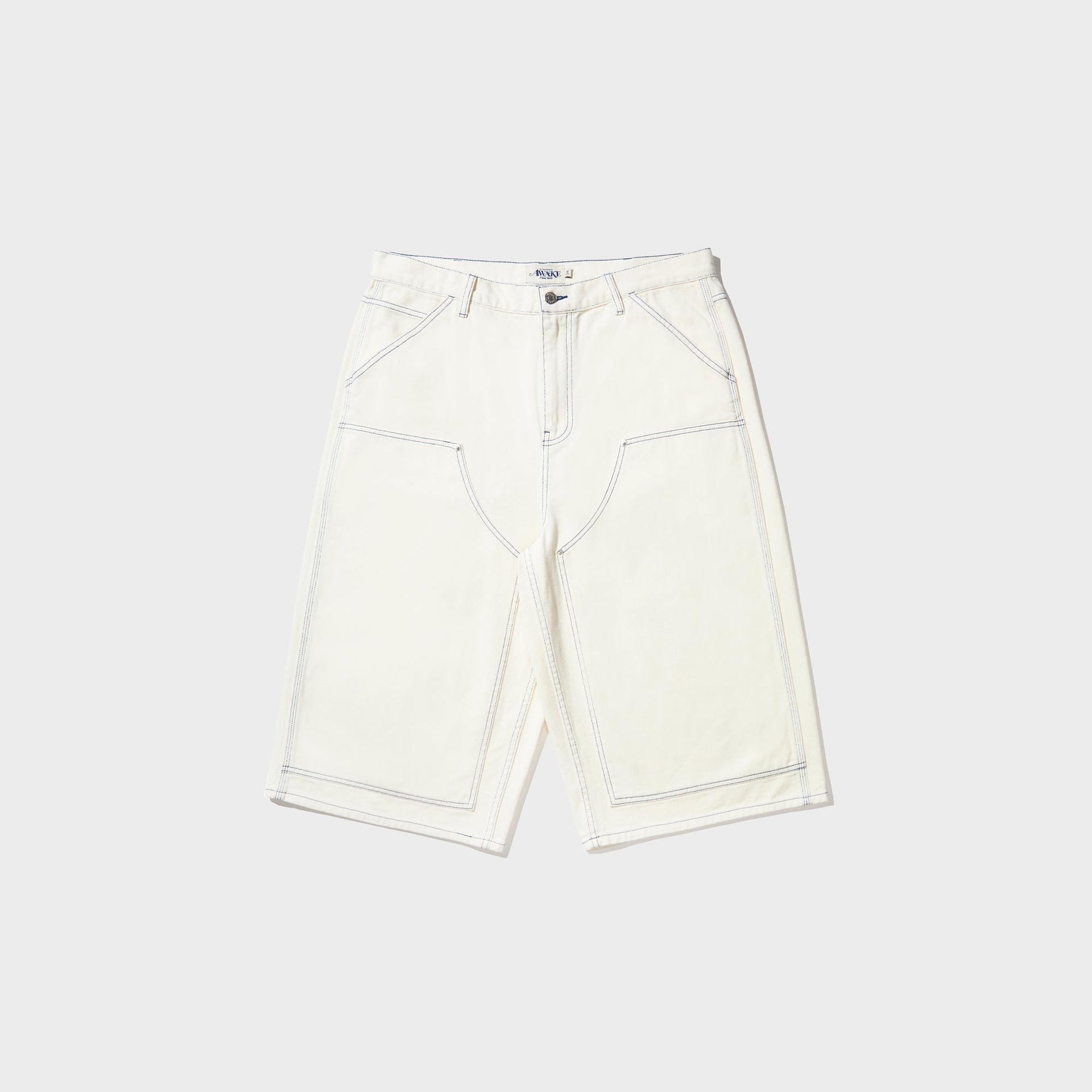 Awake NY Double Knee Jort - Cream