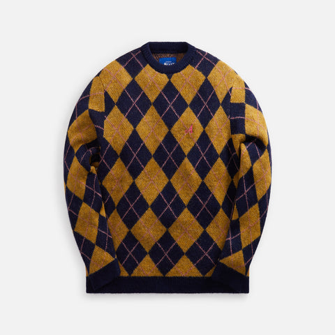 Awake NY Argyle Mohair Sweater - Brown Multi