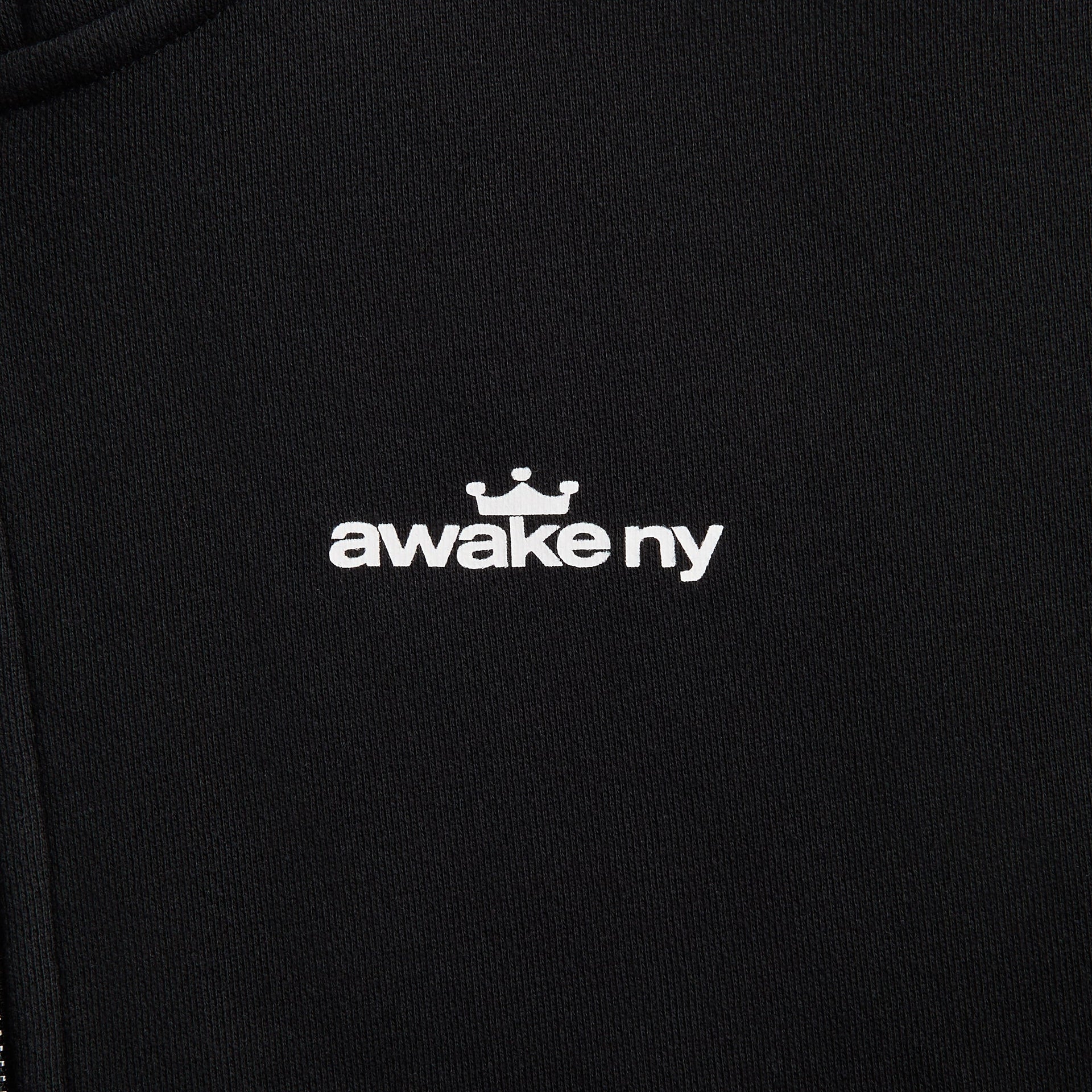 Awake NY Crown Logo Full-Zip Hoodie - Black