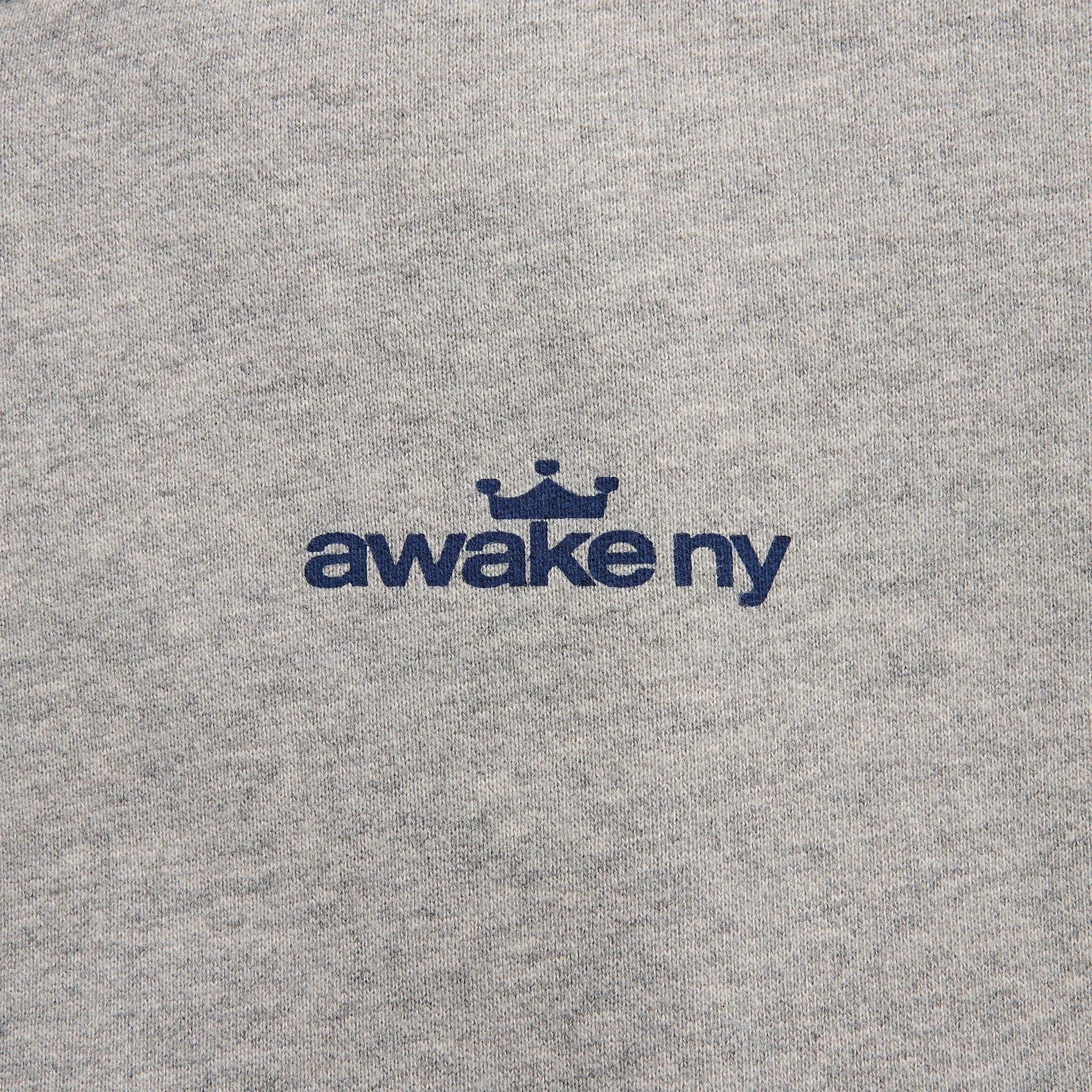 Awake NY Crown Logo Full-Zip Hoodie - Heather Grey