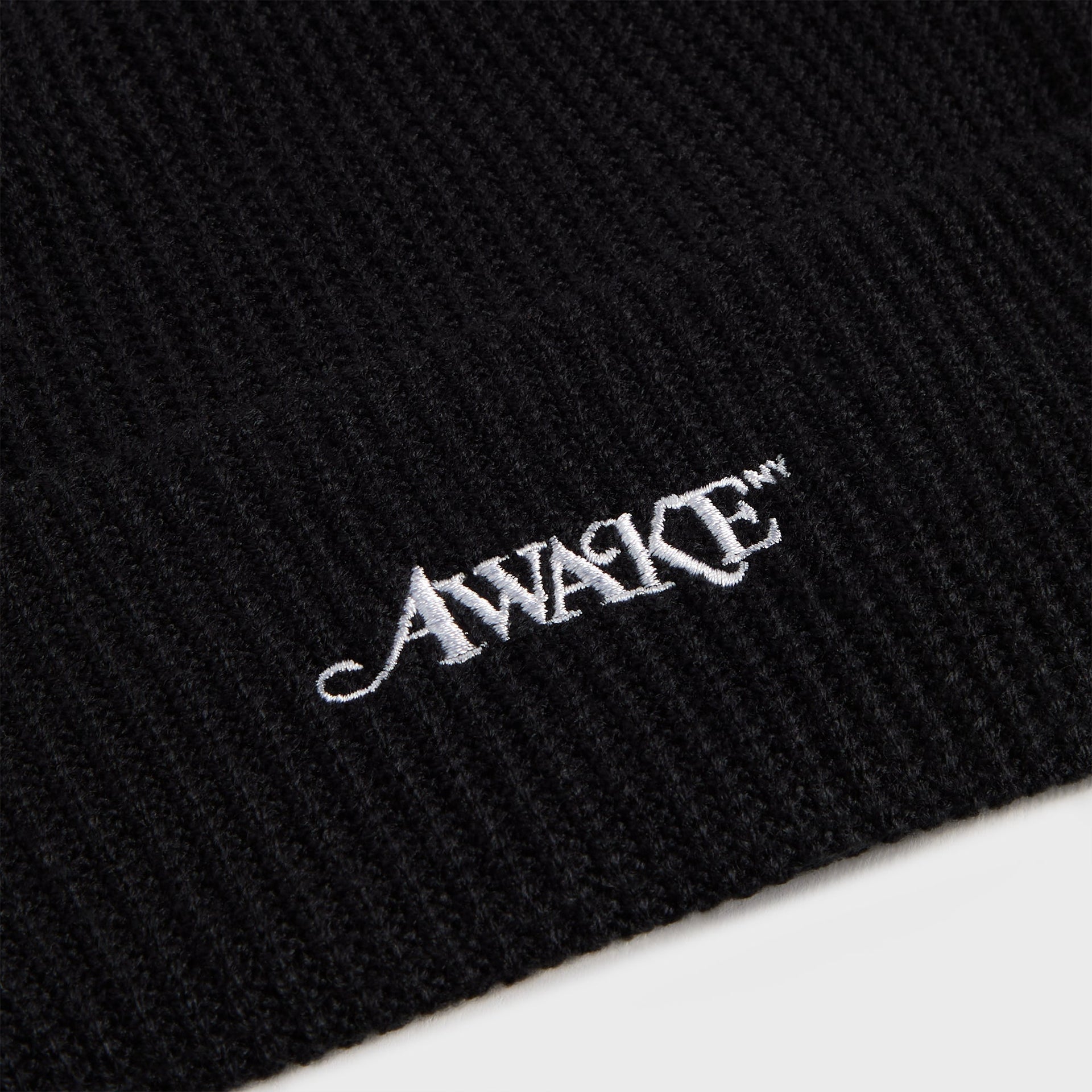 Awake NY Loose Gauge Knit Beanie - Black