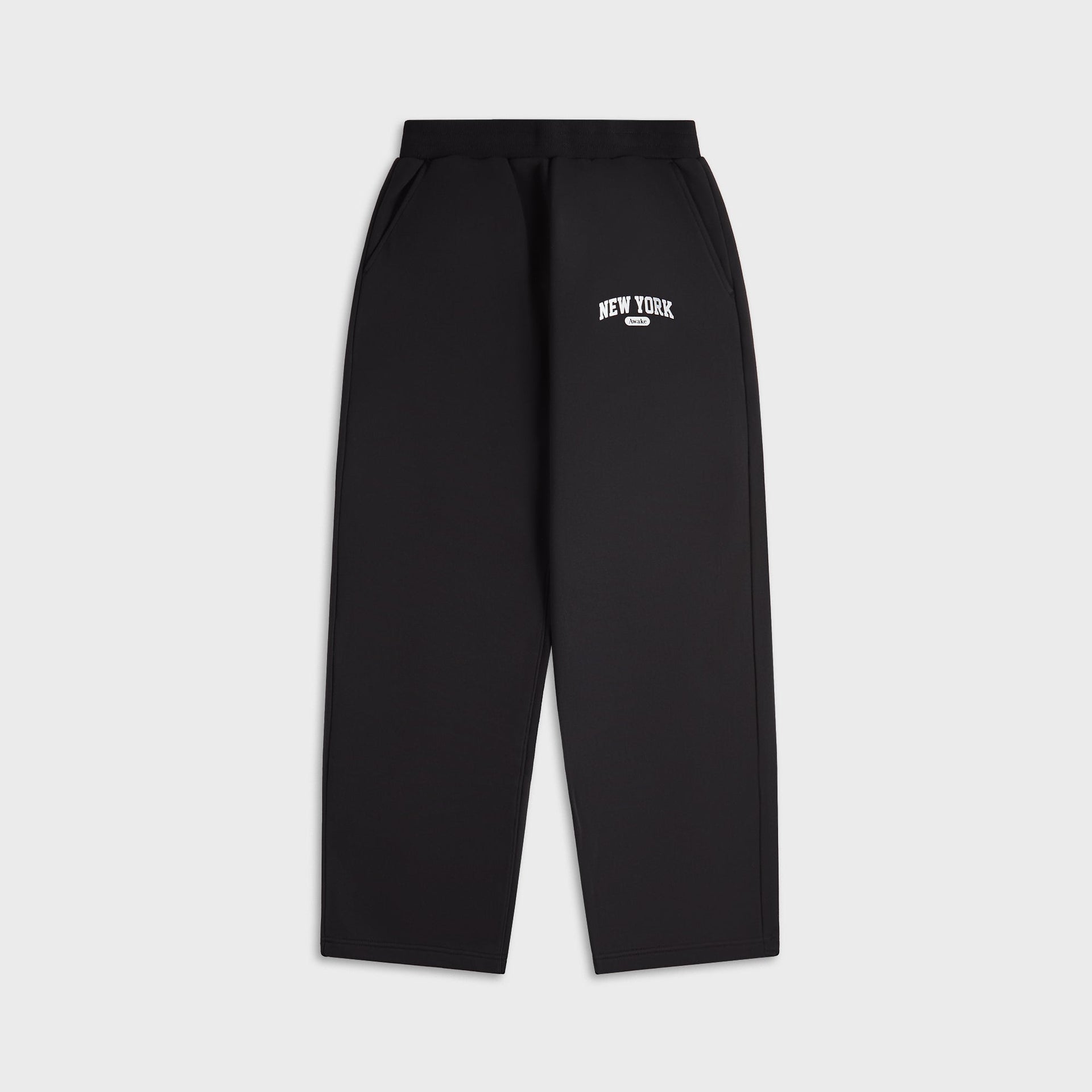 Awake NY New York Arch Open Hem Sweatpant - Black