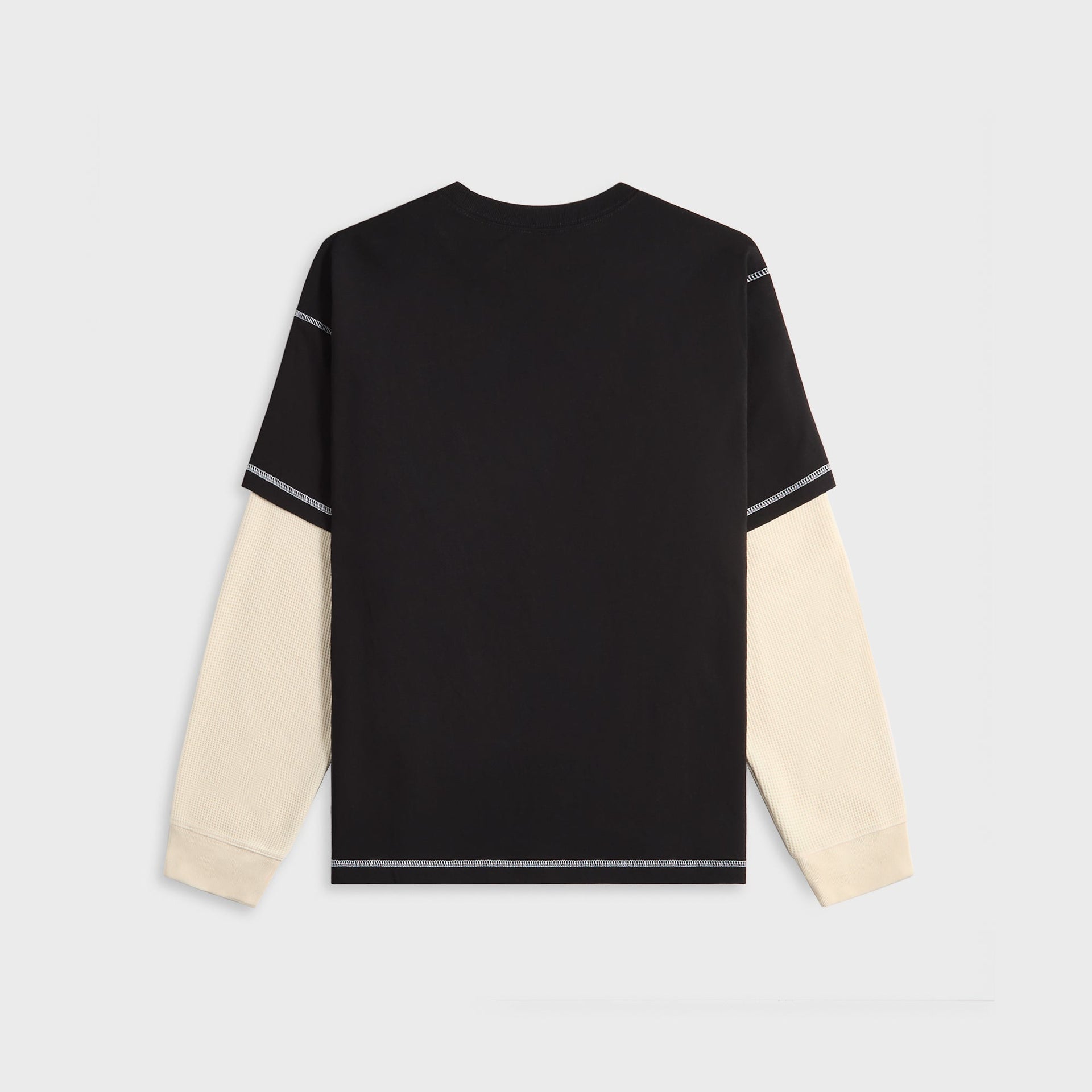 Awake NY Waffle Long Sleeve Shirt - Black