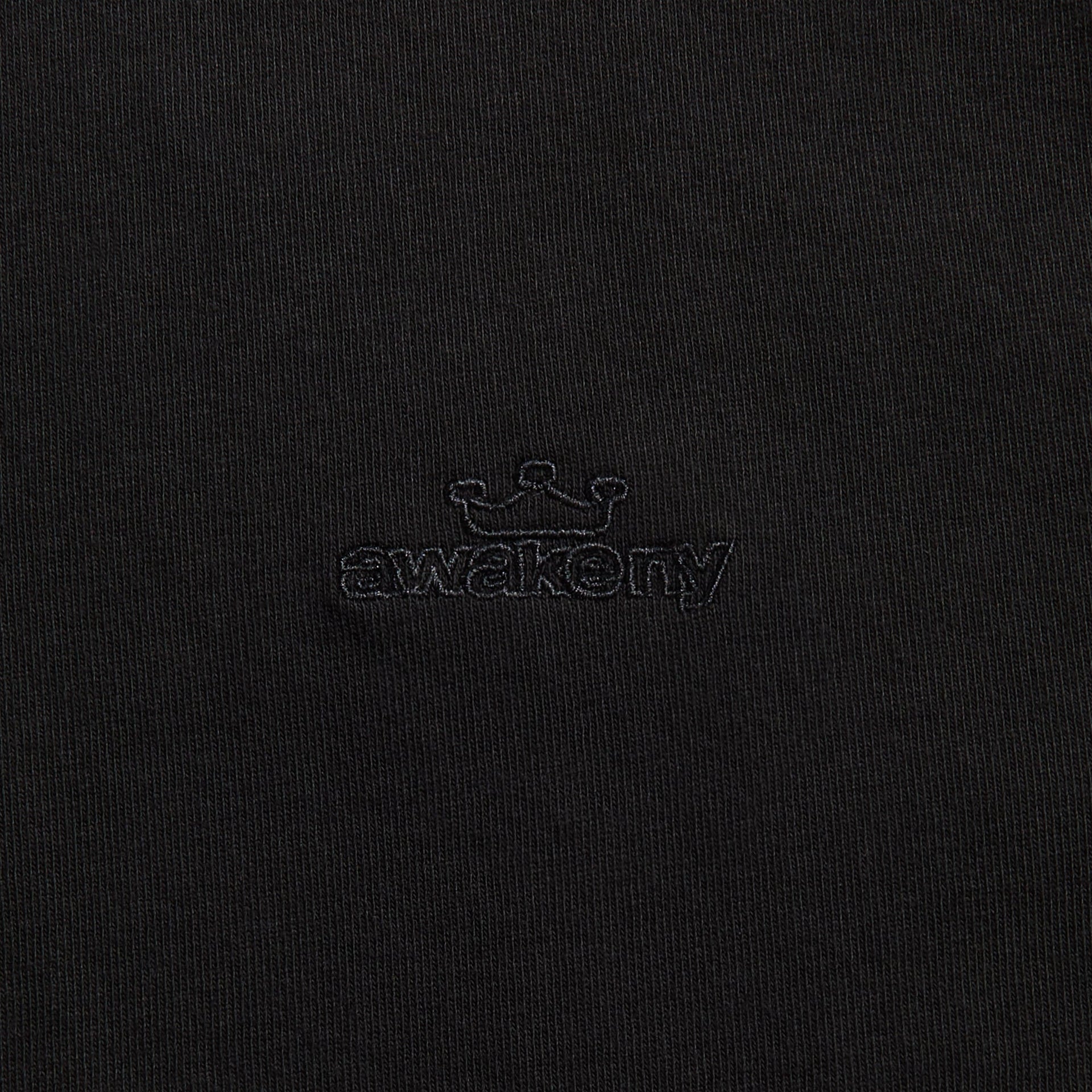 Awake NY Waffle Long Sleeve Shirt - Black