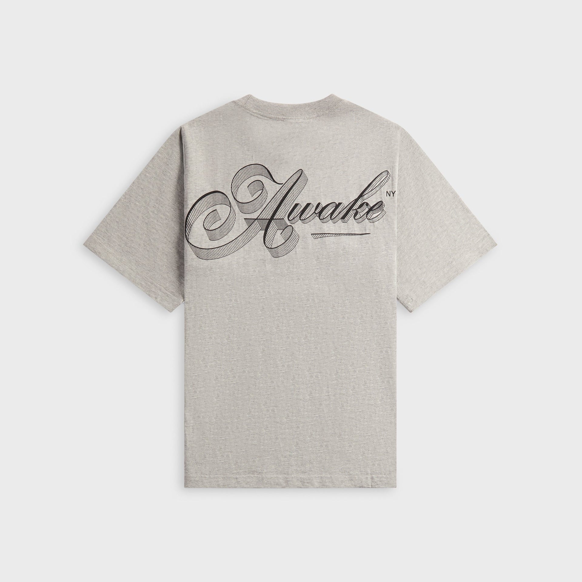 Awake NY Script Tee - Heather Grey
