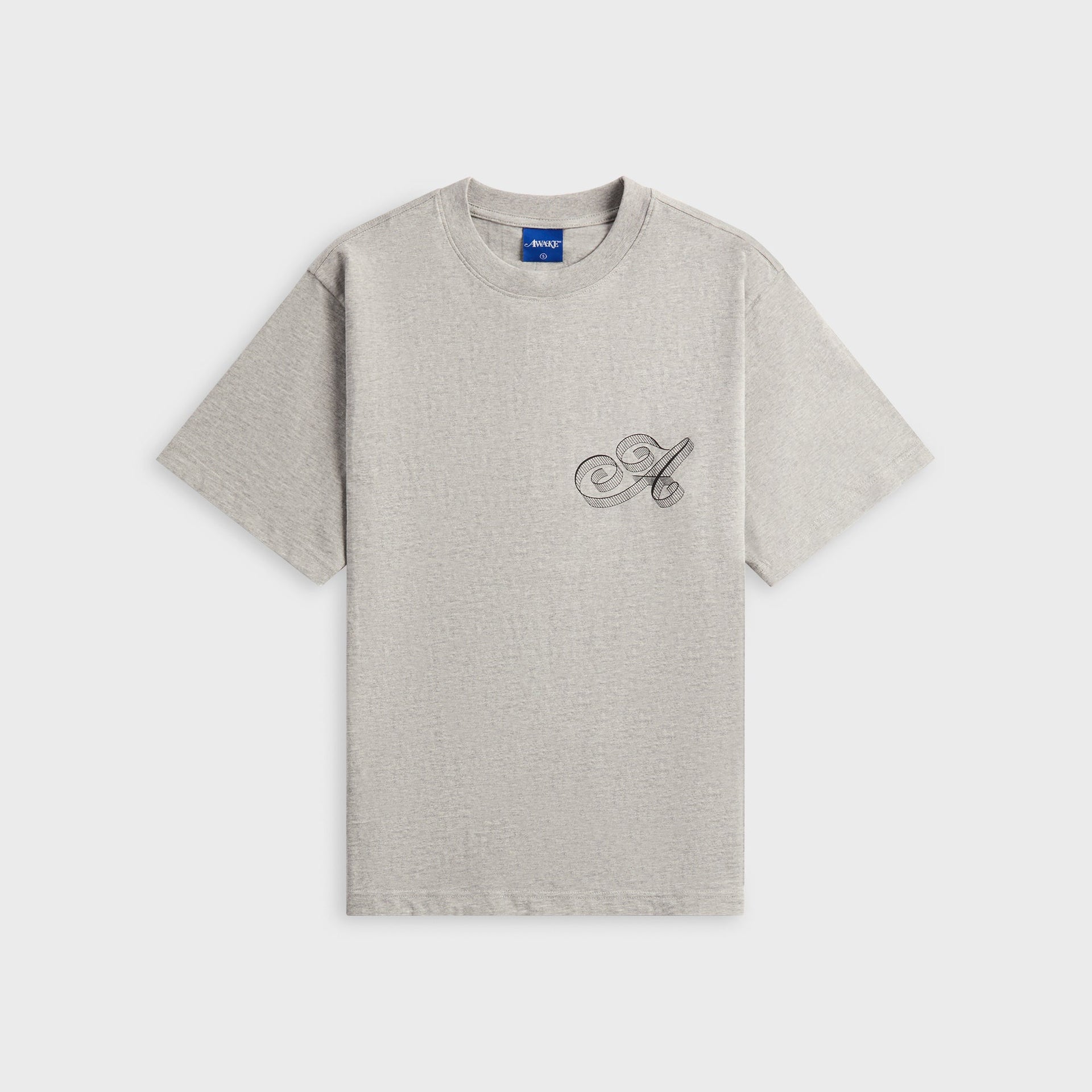 Awake NY Script Tee - Heather Grey