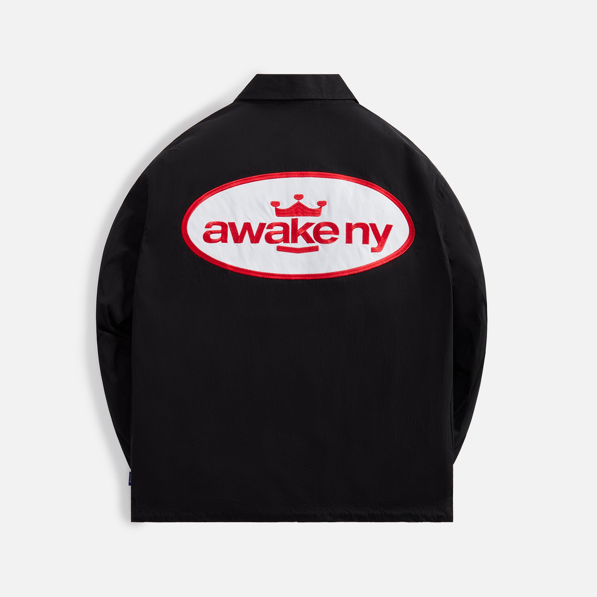 Awake NY King Logo Twill Coaches Jacket - Charcoal
