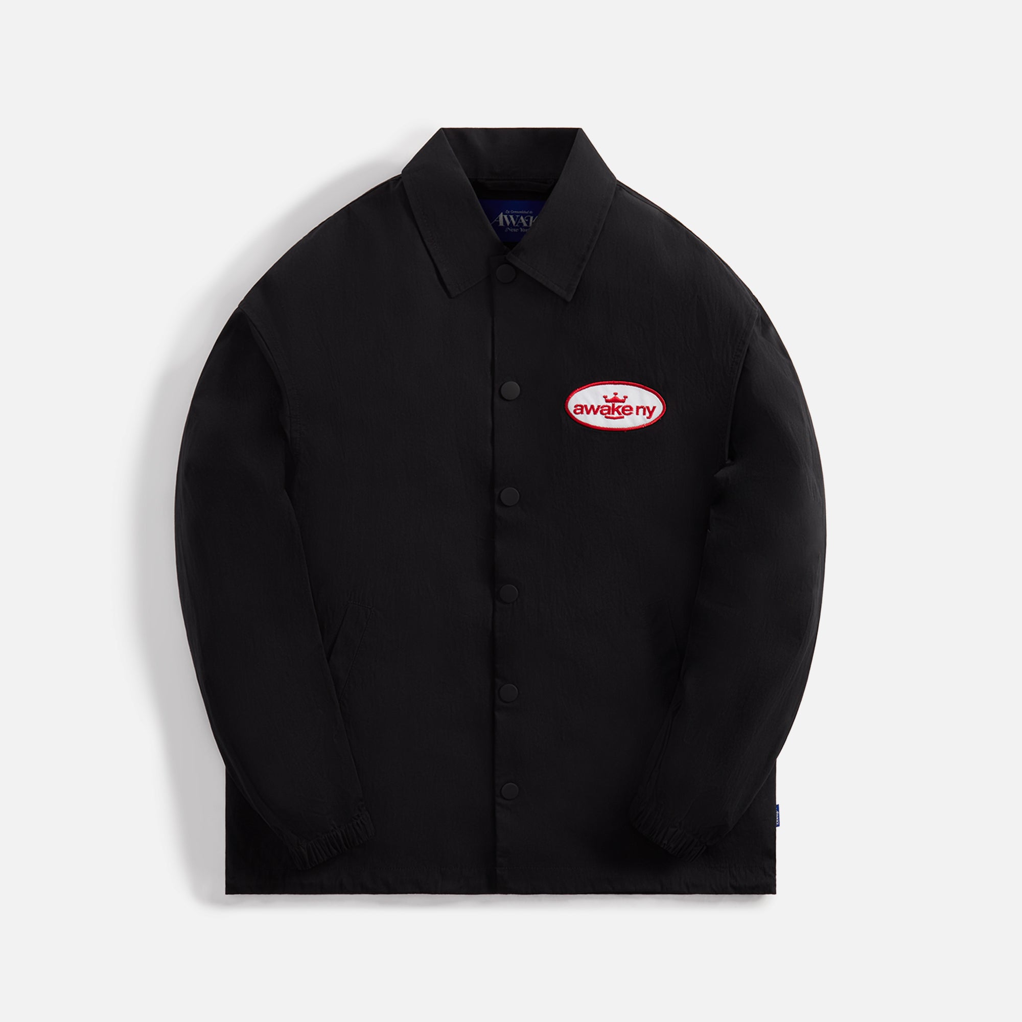 Awake NY King Logo Twill Coaches Jacket - Charcoal