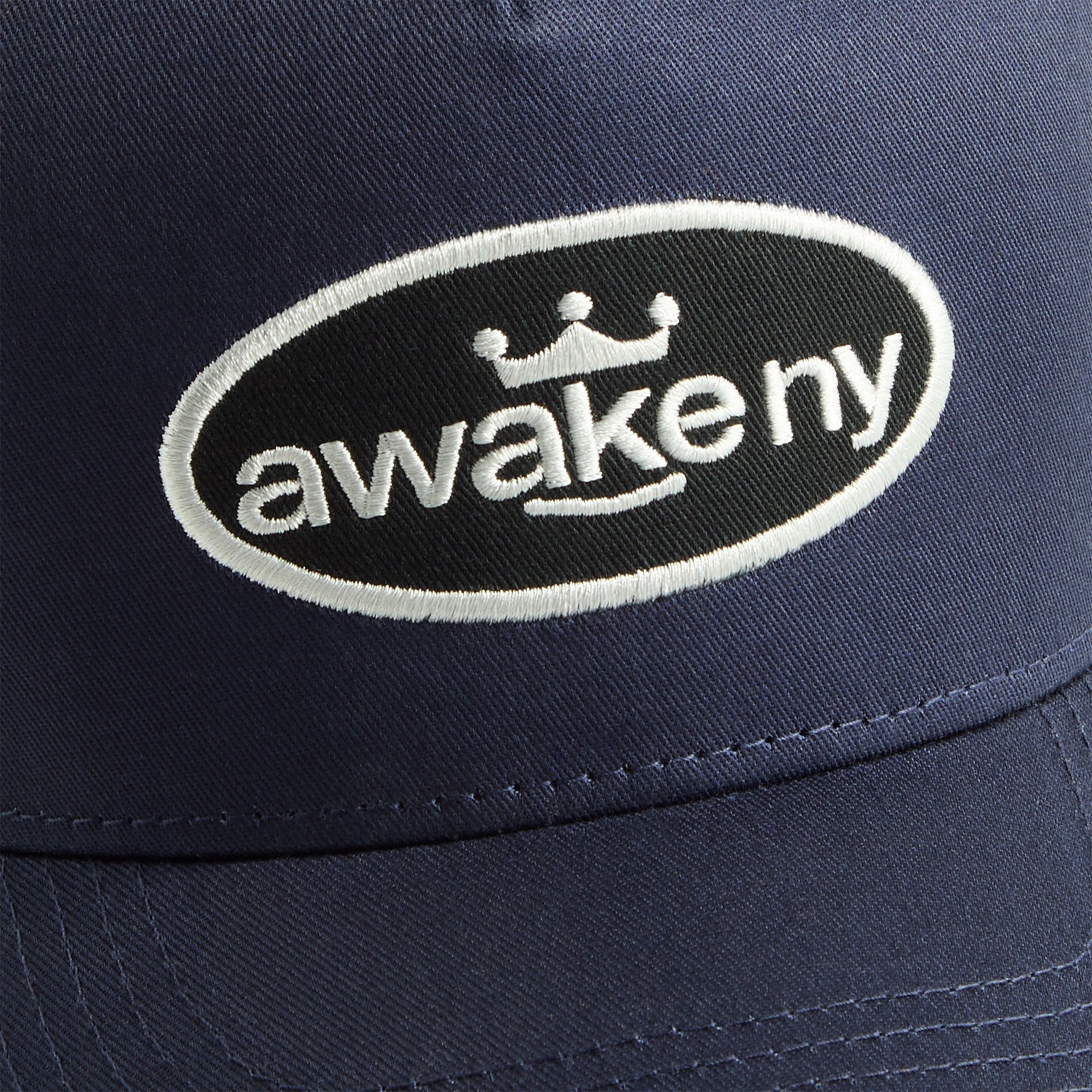 Awake King Logo Trucker Cap in Navy