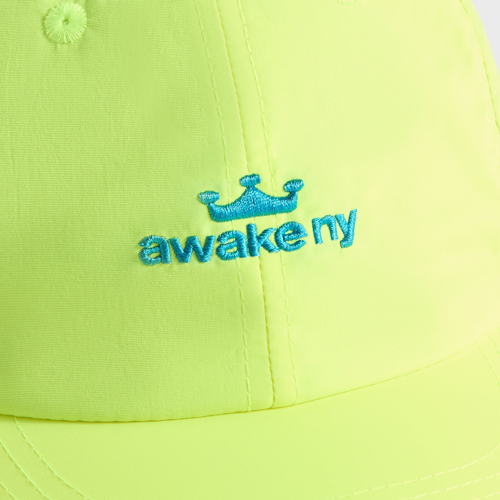 Awake NY Logo Nylon Cap - Lime Green – Kith