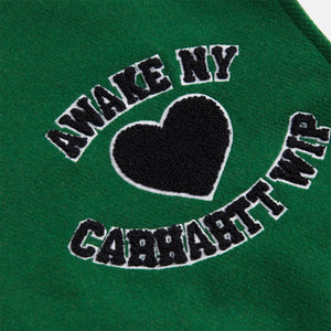 Awake NY x Carhartt WIP Teddy Jacket - Dark Green / Ivory