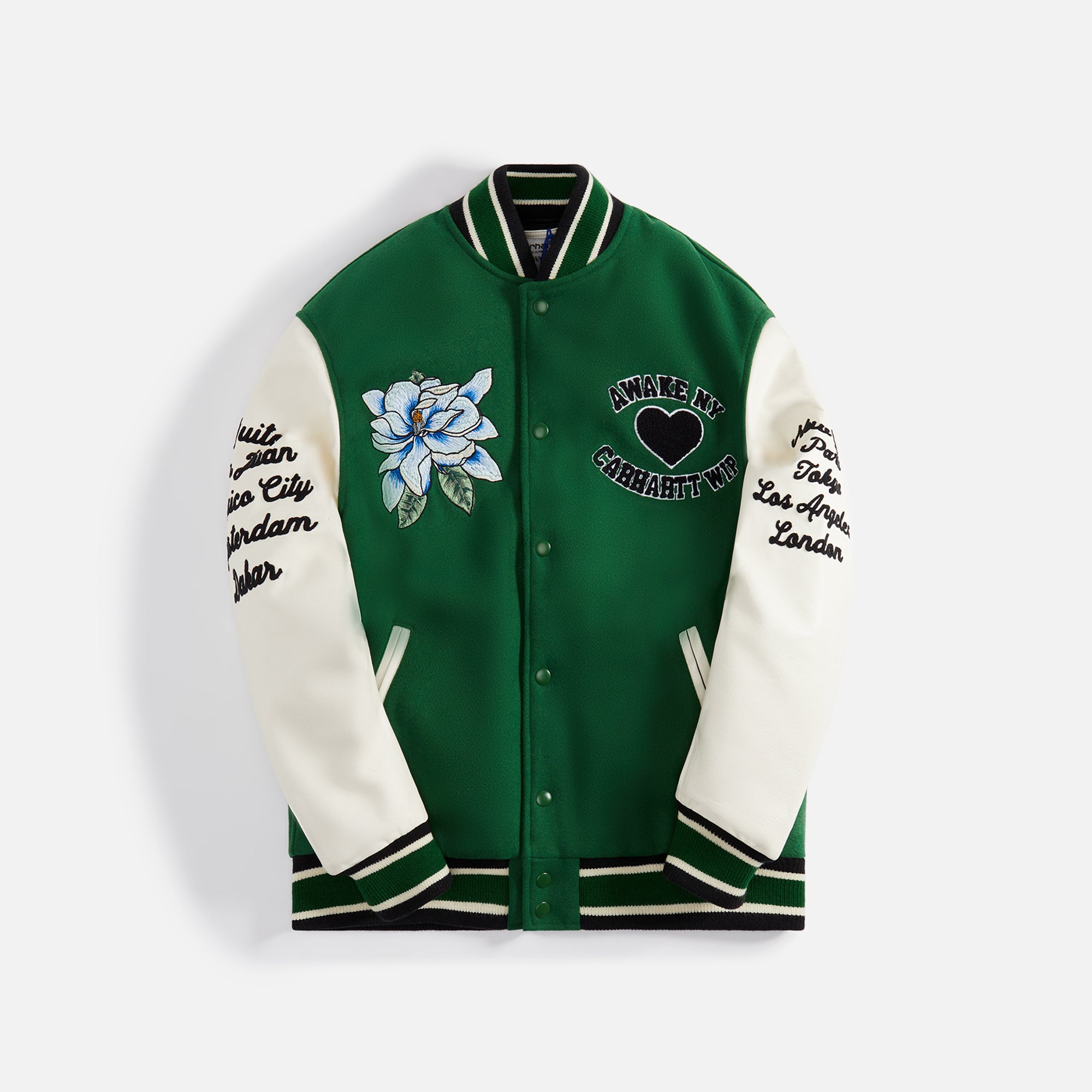 Awake NY x Carhartt WIP Teddy Jacket - Dark Green / Ivory – Kith