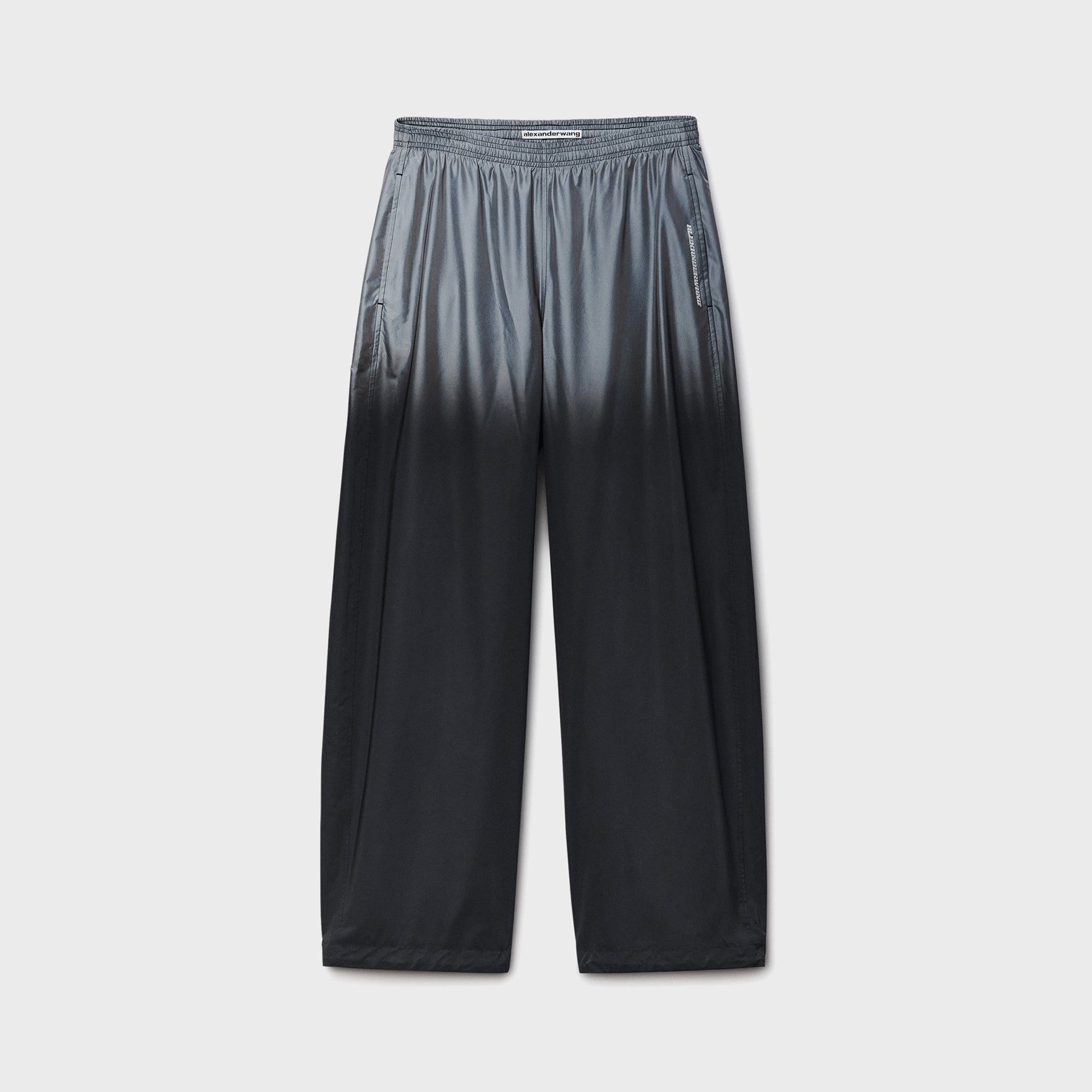 Alexander Wang Reflective Mid-Rise Track Pant - Black