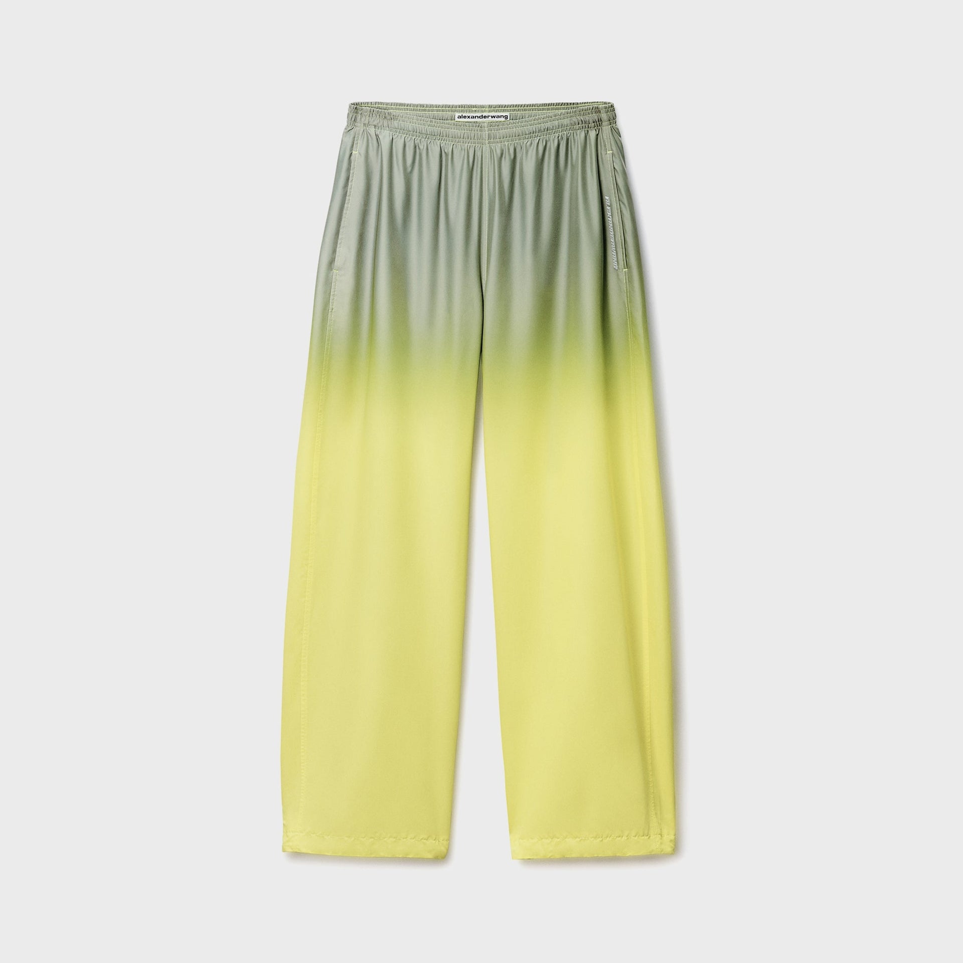 Alexander Wang Reflective Mid Rise Track Pant - Yellow