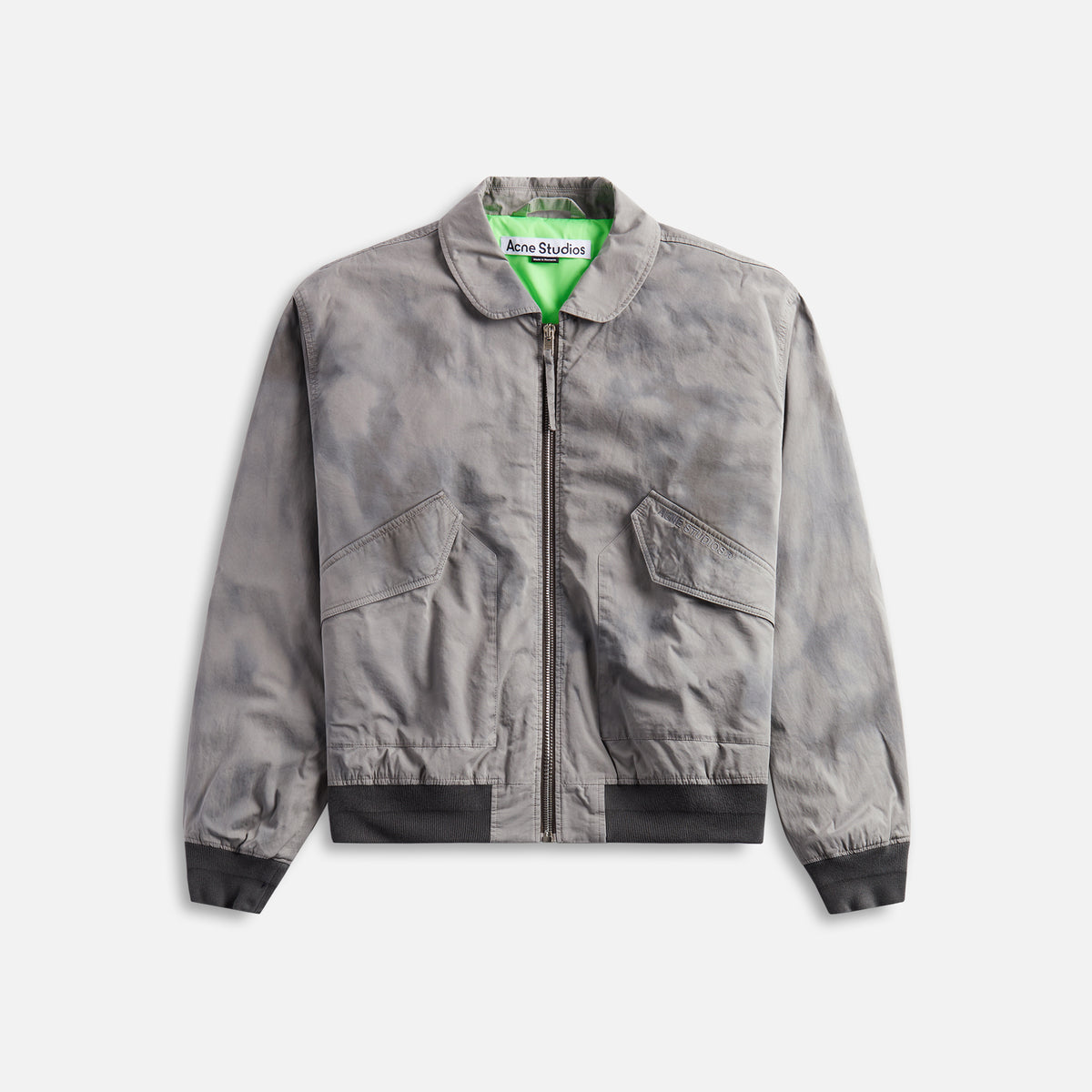 Acne Studios Washed Bomber Jacket - Mid Grey – Kith