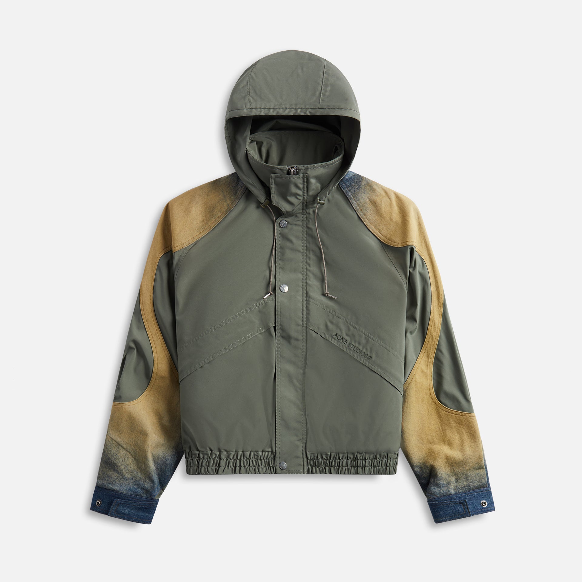 Acne Studios Ocyber Windbreaker Denim Jacket - Olive Green