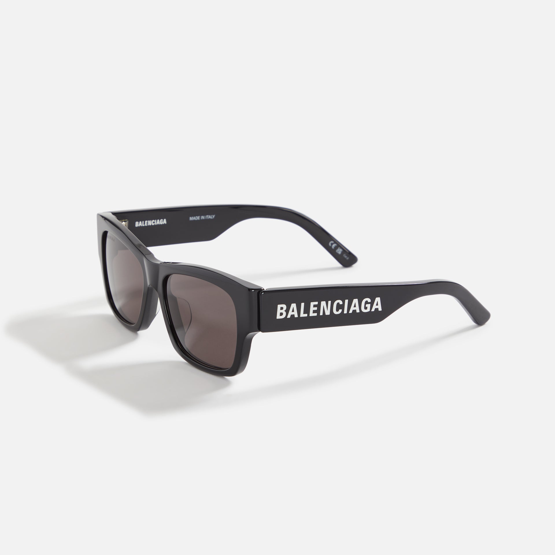 Balenciaga Acetate Square Sunglasses - Black / Grey