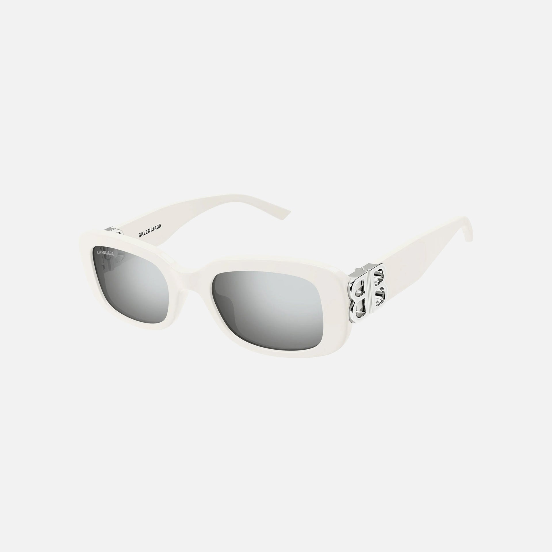 Balenciaga Acetate BB Hinge Oval Frame - White