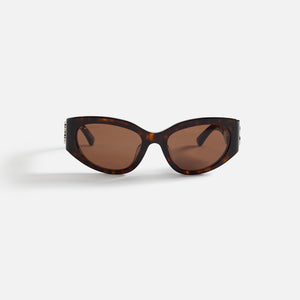 Balenciaga Tortoiseshell Oval Sunglasses