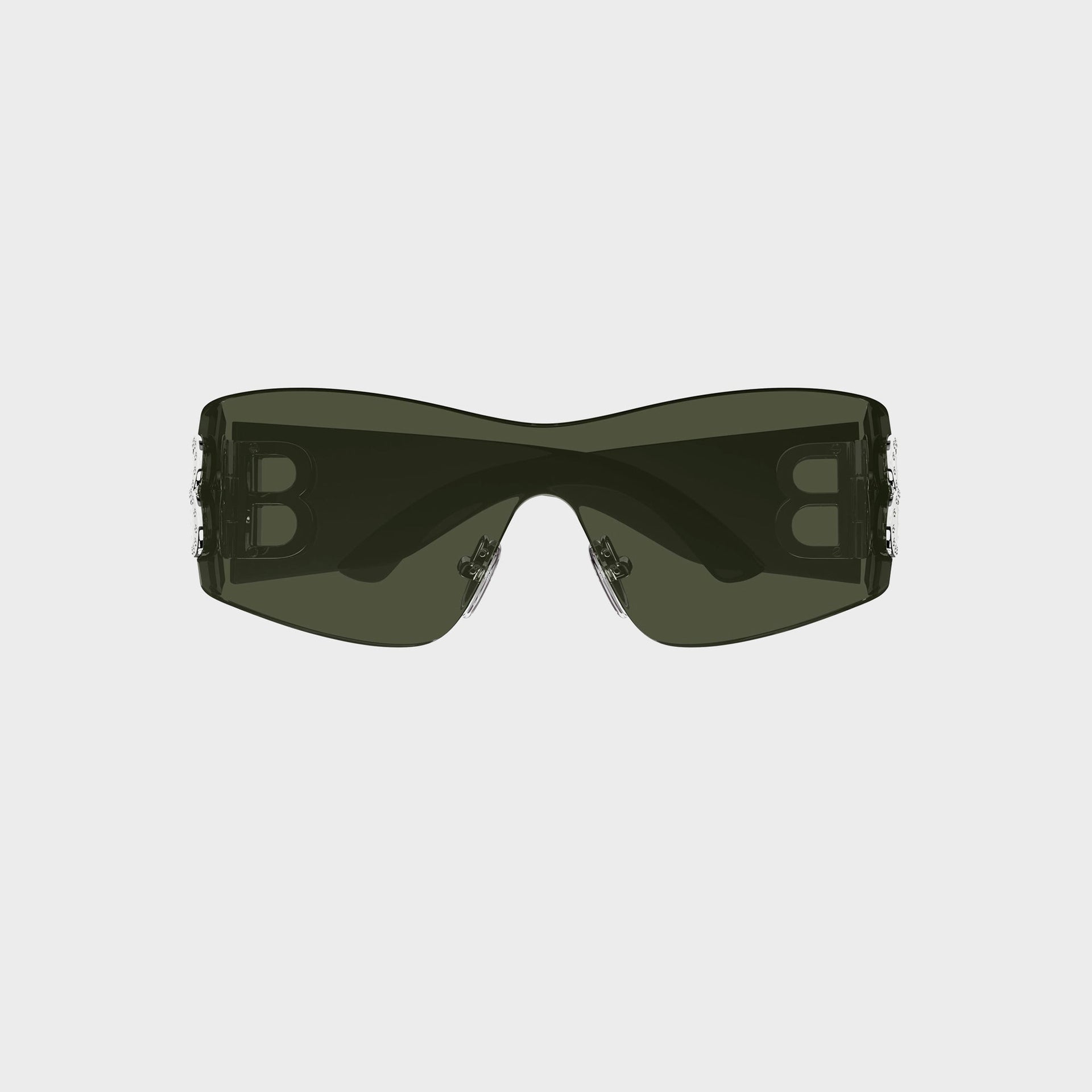 Balenciaga Mask Sunglasses - Green / Green