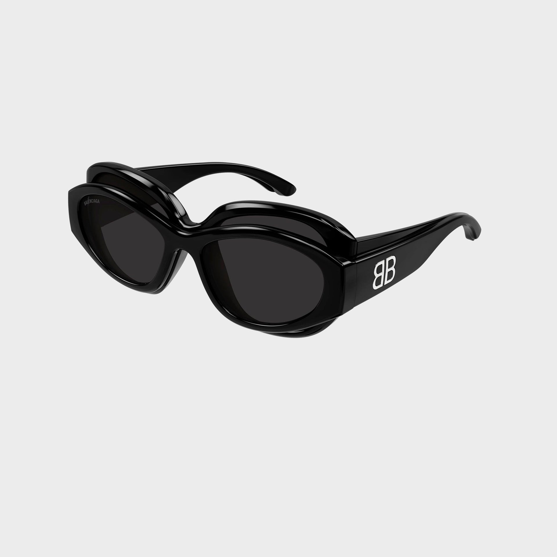 Balenciaga XL Bio Injection Sunglasses - Black / Grey