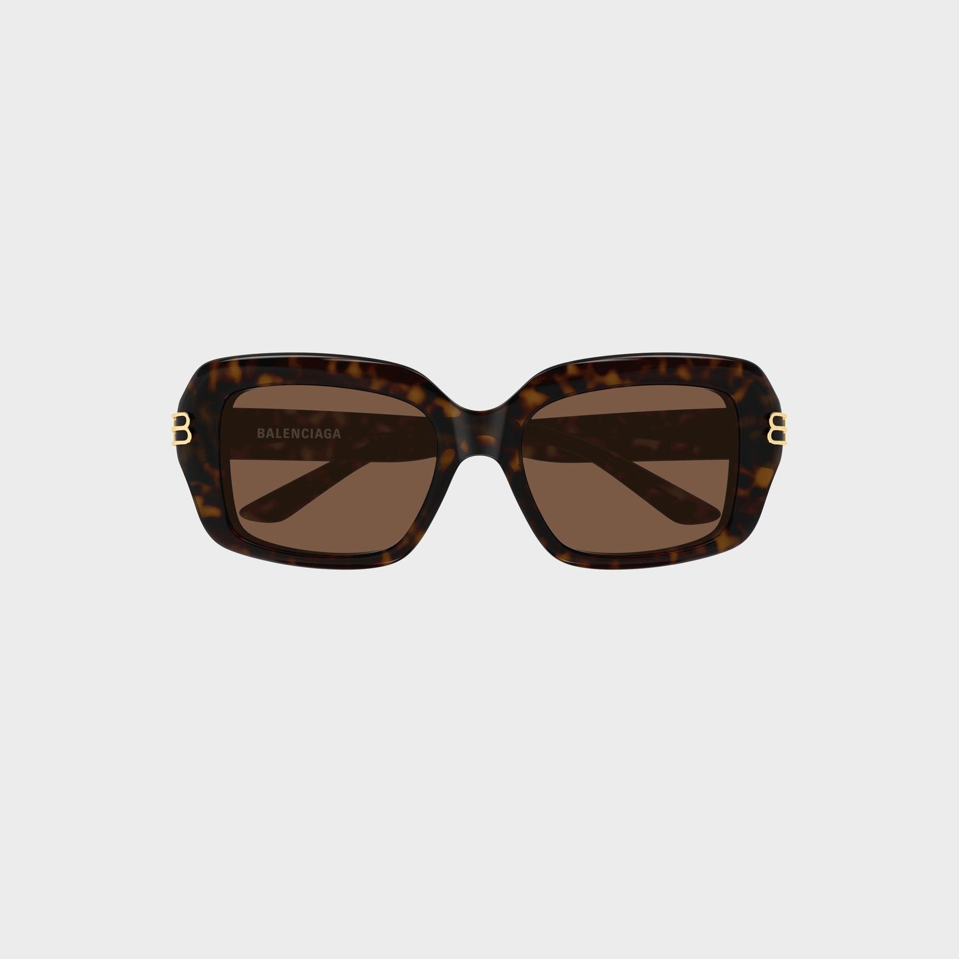 Balenciaga Recycled Acetate Rectangular Sunglasses - Havana / Brown