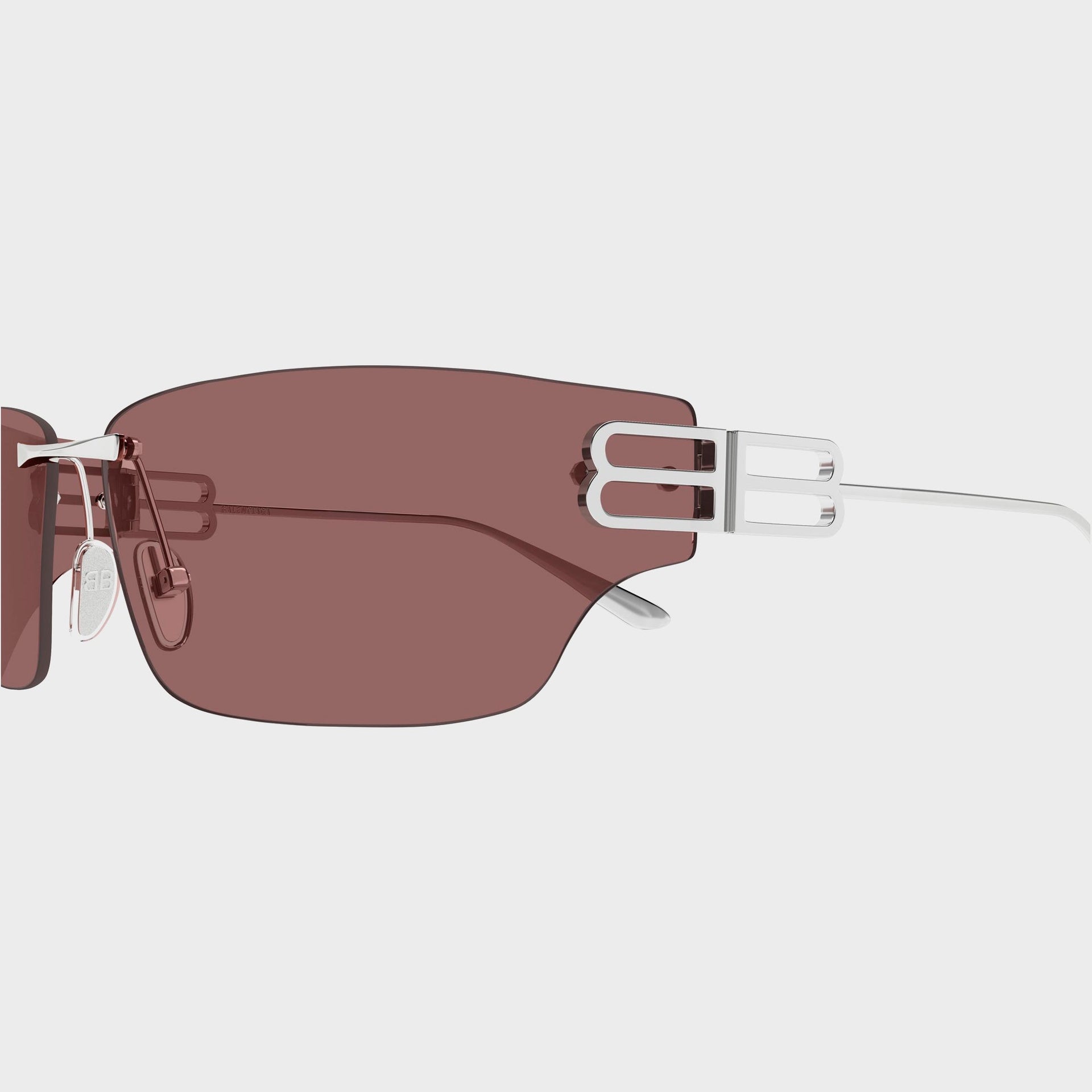 Balenciaga Metal Sunglasses - Silver / Red