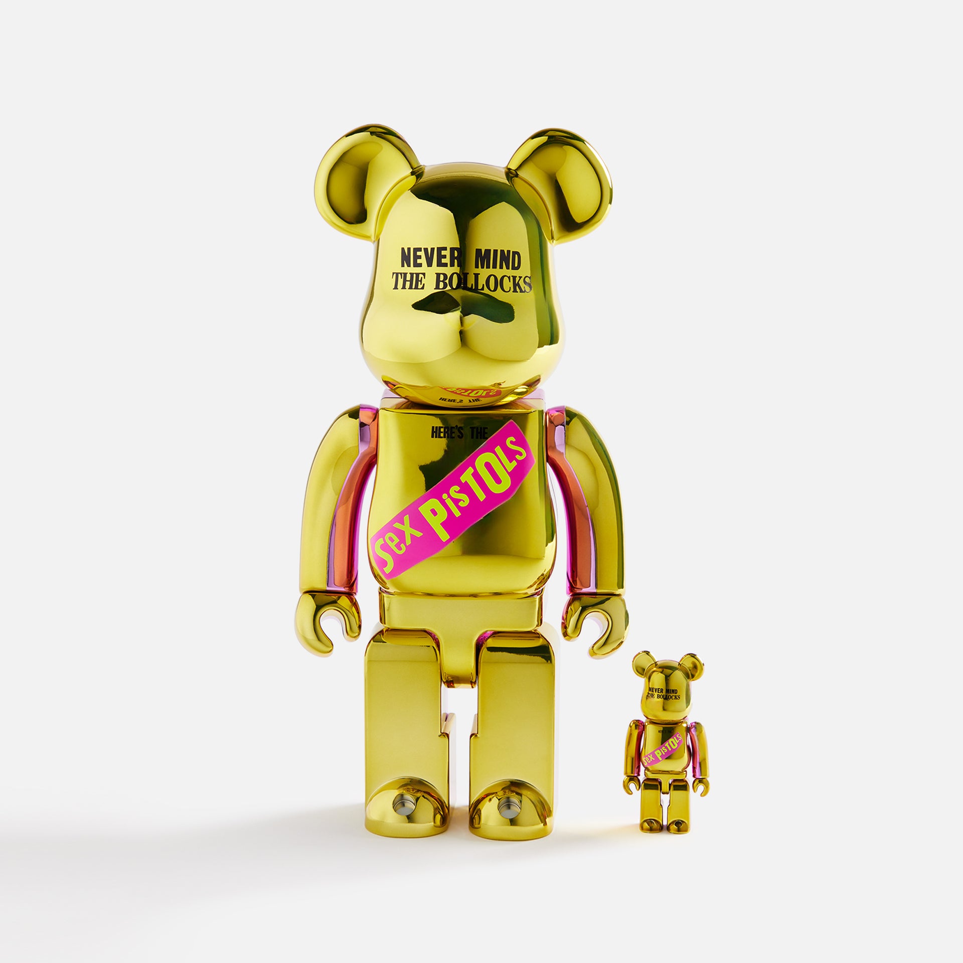 Medicom Toy BE@RBRICK Sex Pistols “NEVER MIND THE BOLLOCKS” Chrome Ver. 100％ & 400％