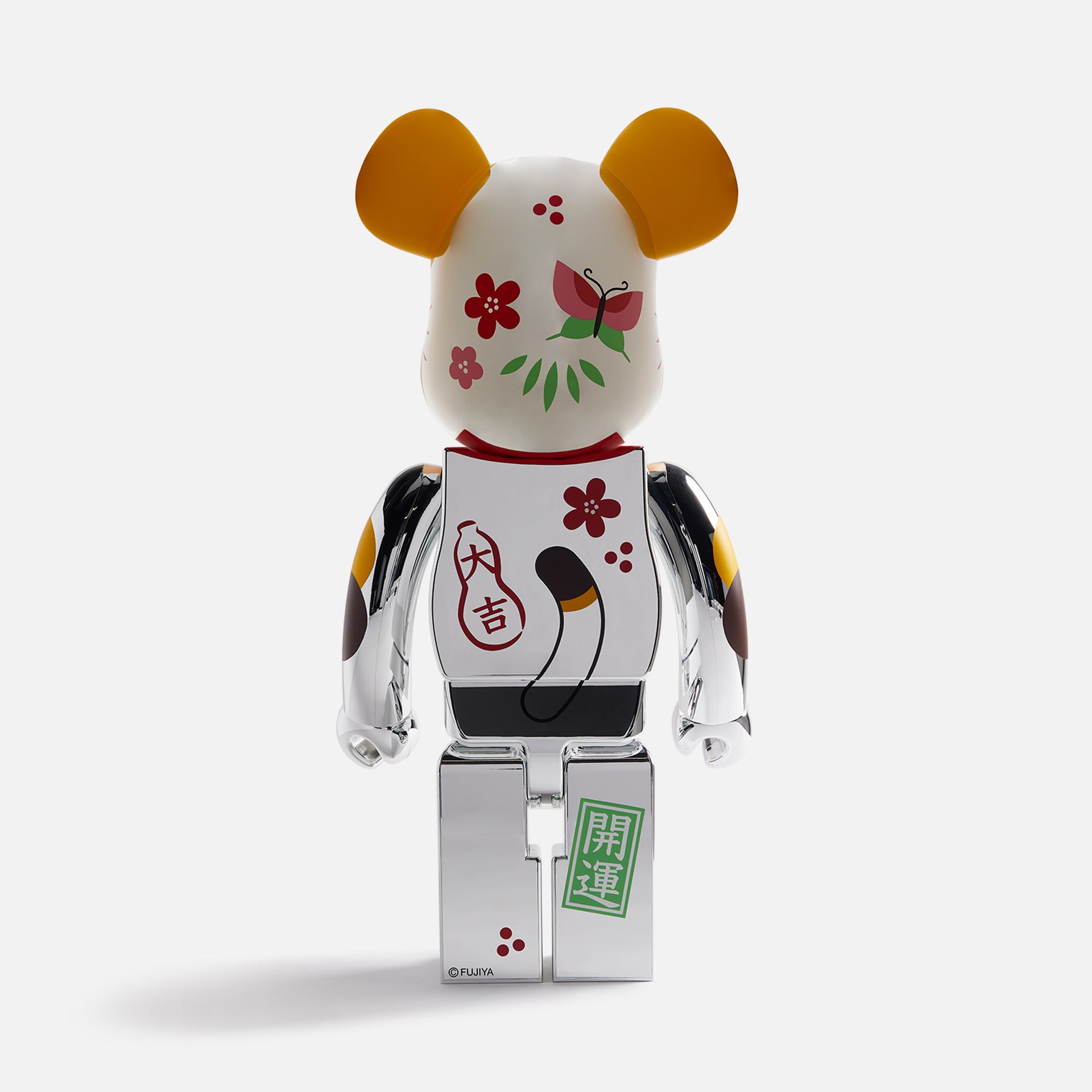 Medicom Toy BE@RBRICK Manekineko Peko-Chan Good Luck 1000% Silver Plated