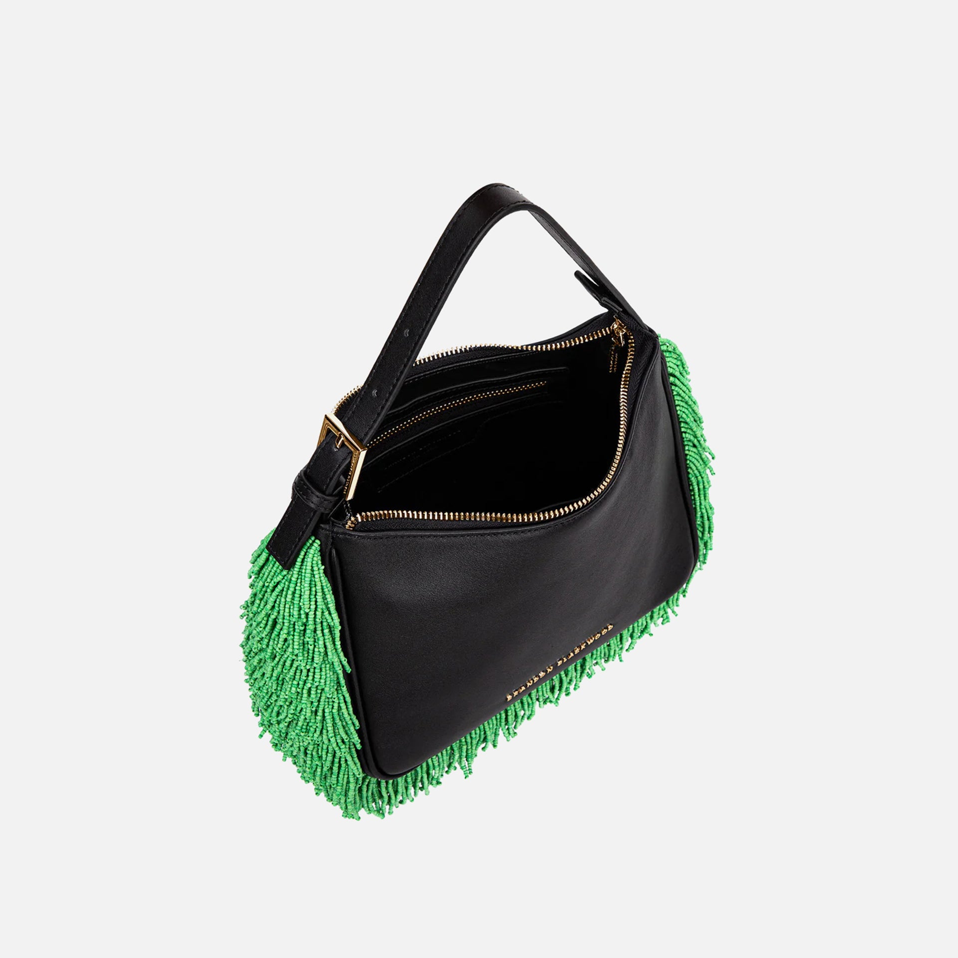 Brandon Blackwood Beaded Cortni Bag - Black Green