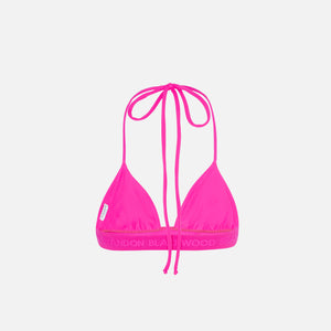 Brandon Blackwood Logo Halter Bikini Top - Hot Pink
