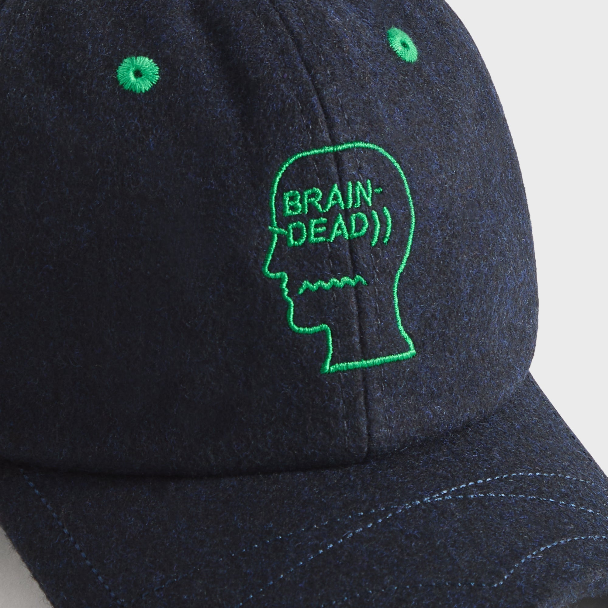 BRAIN DEAD Batwing Logohead フランネルキャップ Brain Dead Batwing Logohead Flannel Hat - Navy – Kith