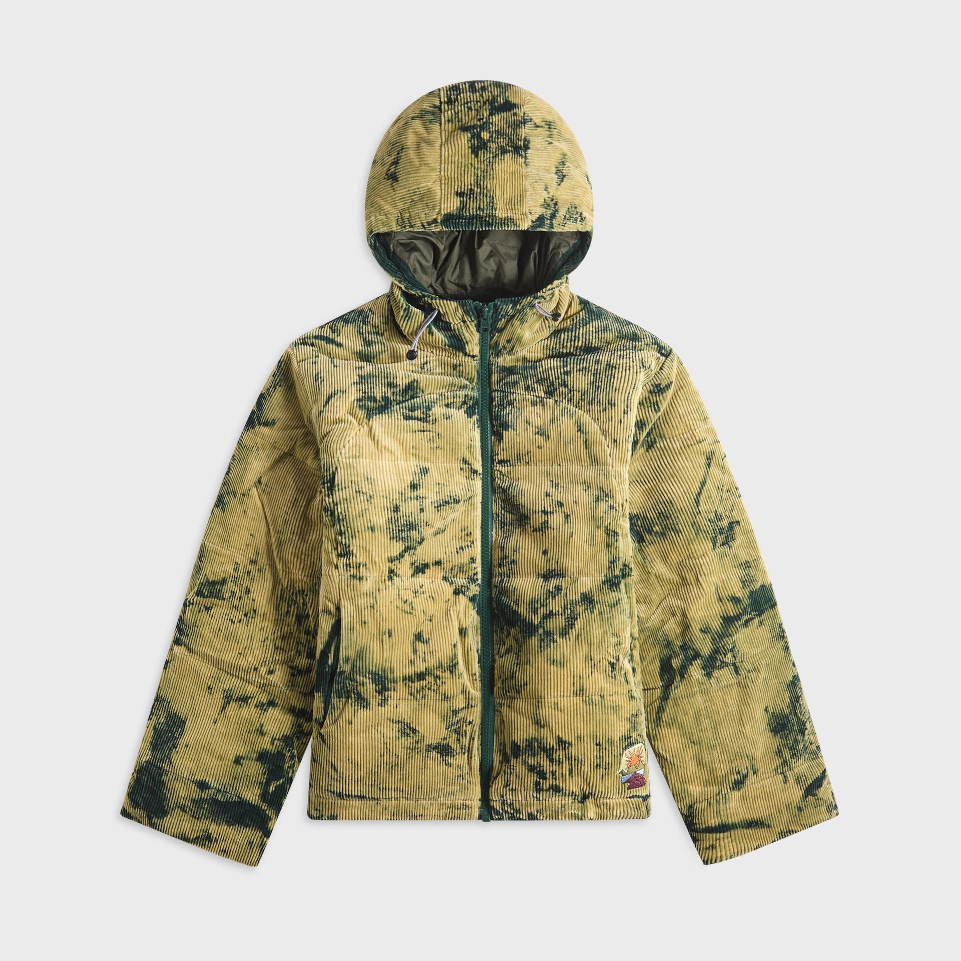Brain Dead Bleach Dyed Dimension Puffer Jacket - Olive