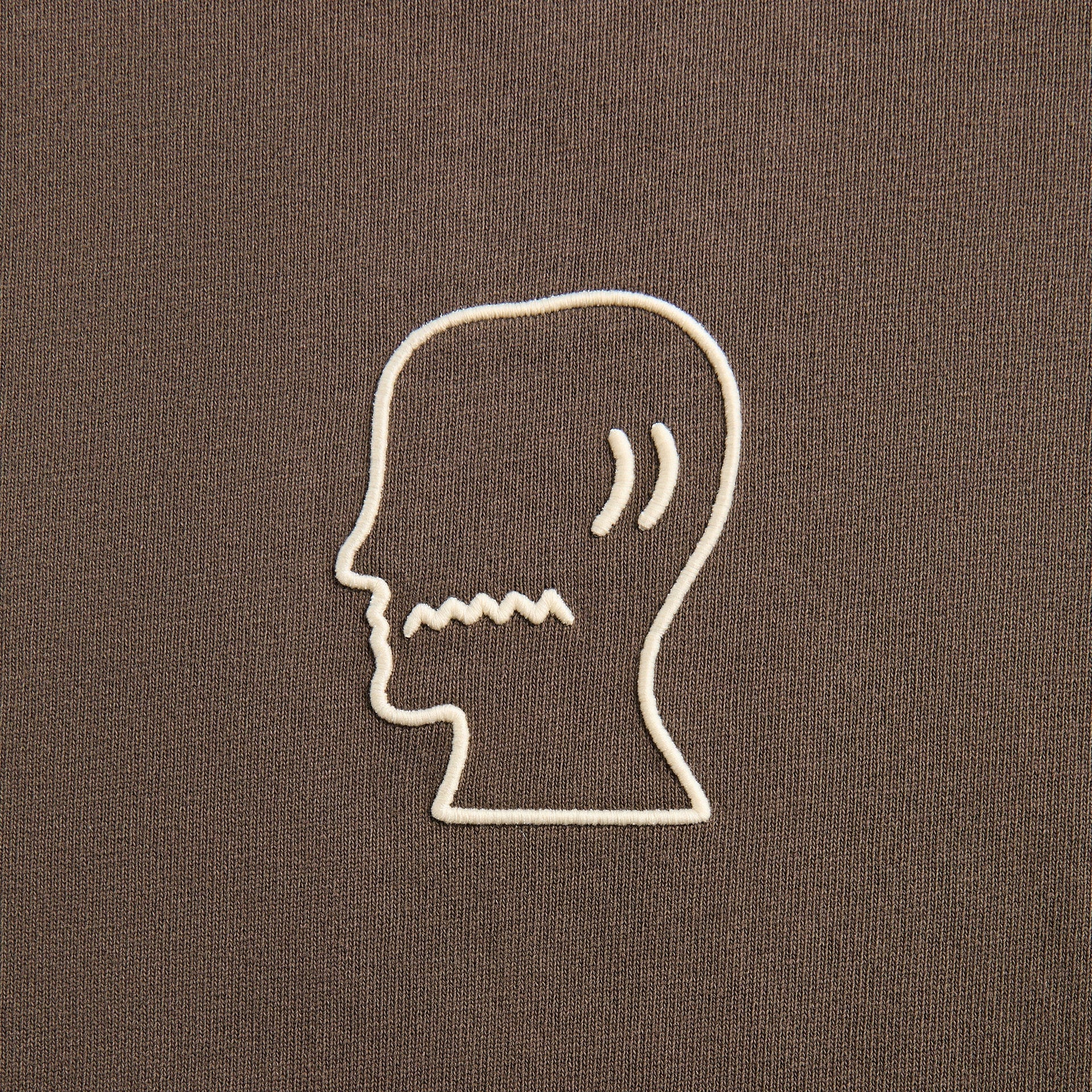 Brain Dead Heavyweight 3D Embroidery Logo Head Tee - Brown