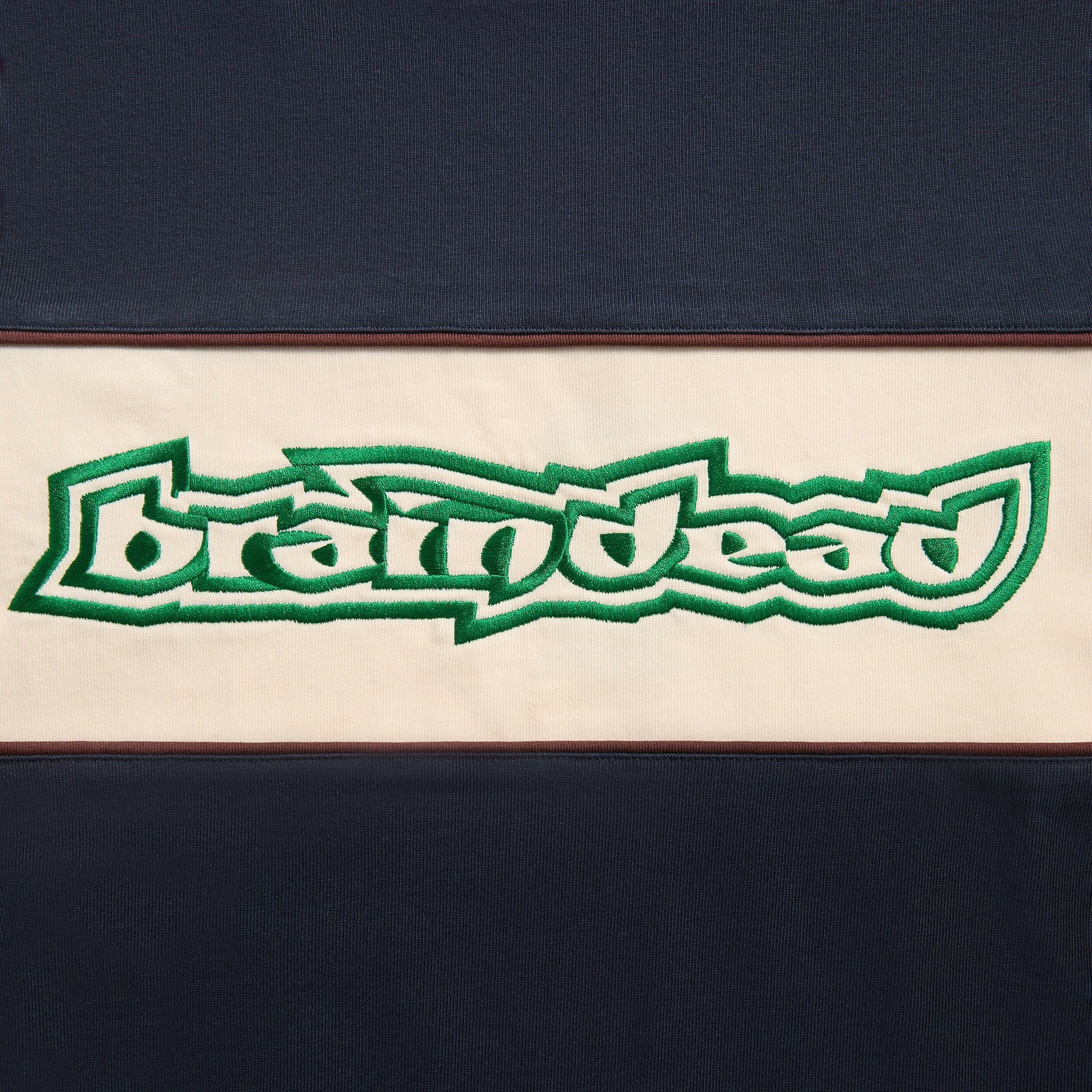 Brain Dead Heavyweight Paneled Long Sleeve Tee - Navy