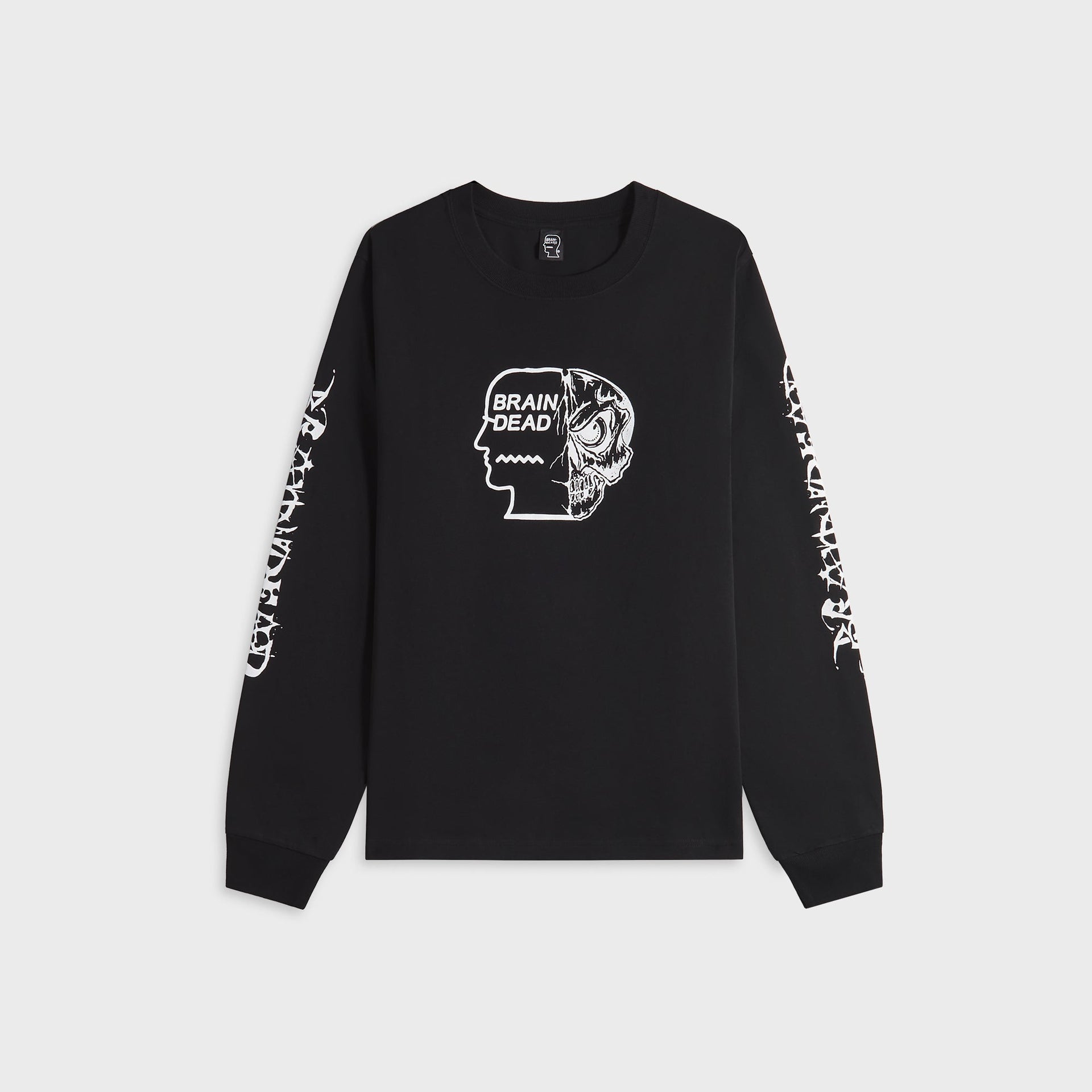 Brain Dead Skull Mech Long Sleeve Tee - Black
