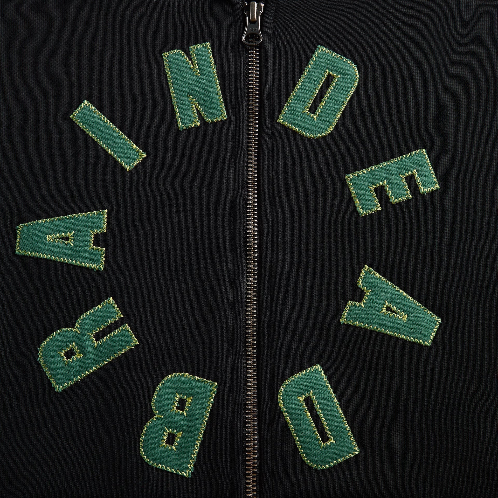 Brain Dead Collegiate Zip Up Hoodie - Black