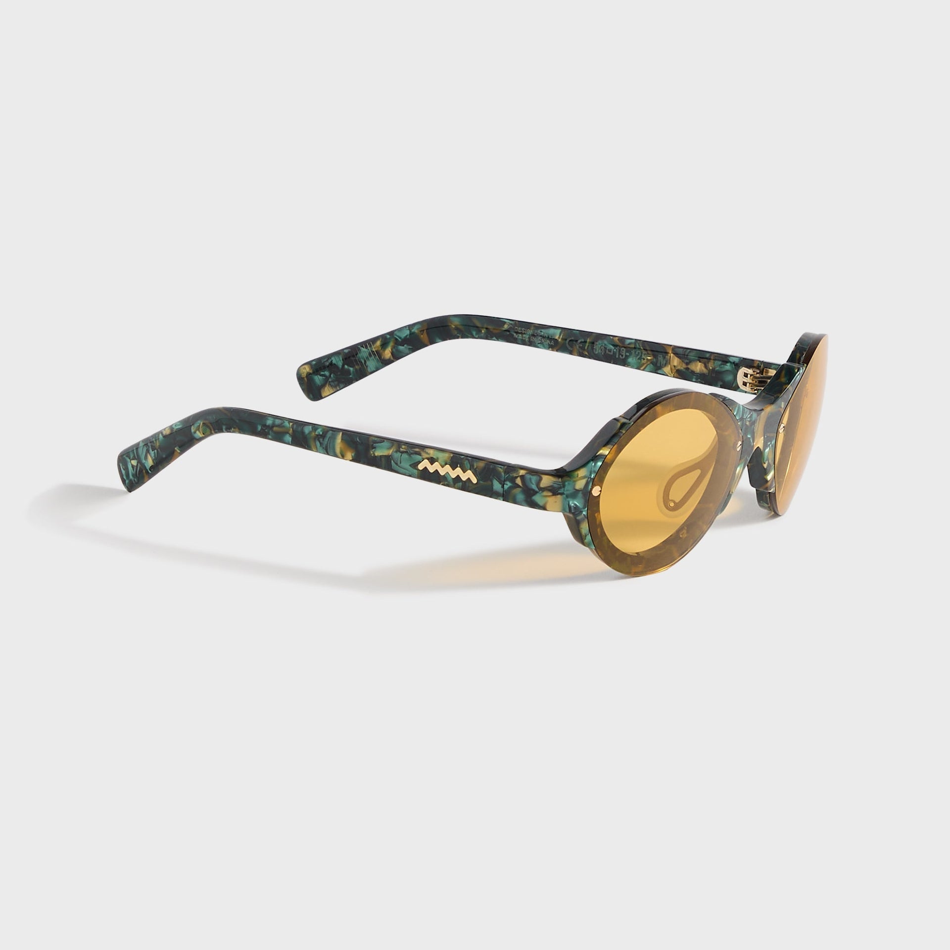 Brain Dead Mutant Post Modern Primitive Eye Protection Sunglasses - Green Granite