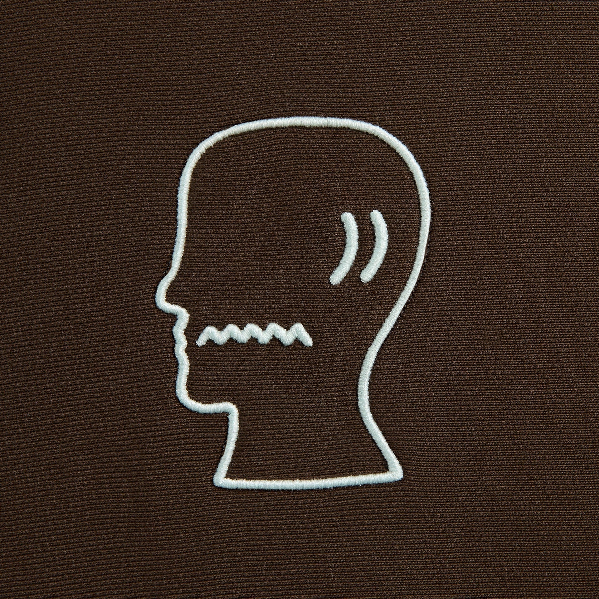 Brain Dead 3D Embroidered Logo Head Garment Dyed Hoodie - Brown
