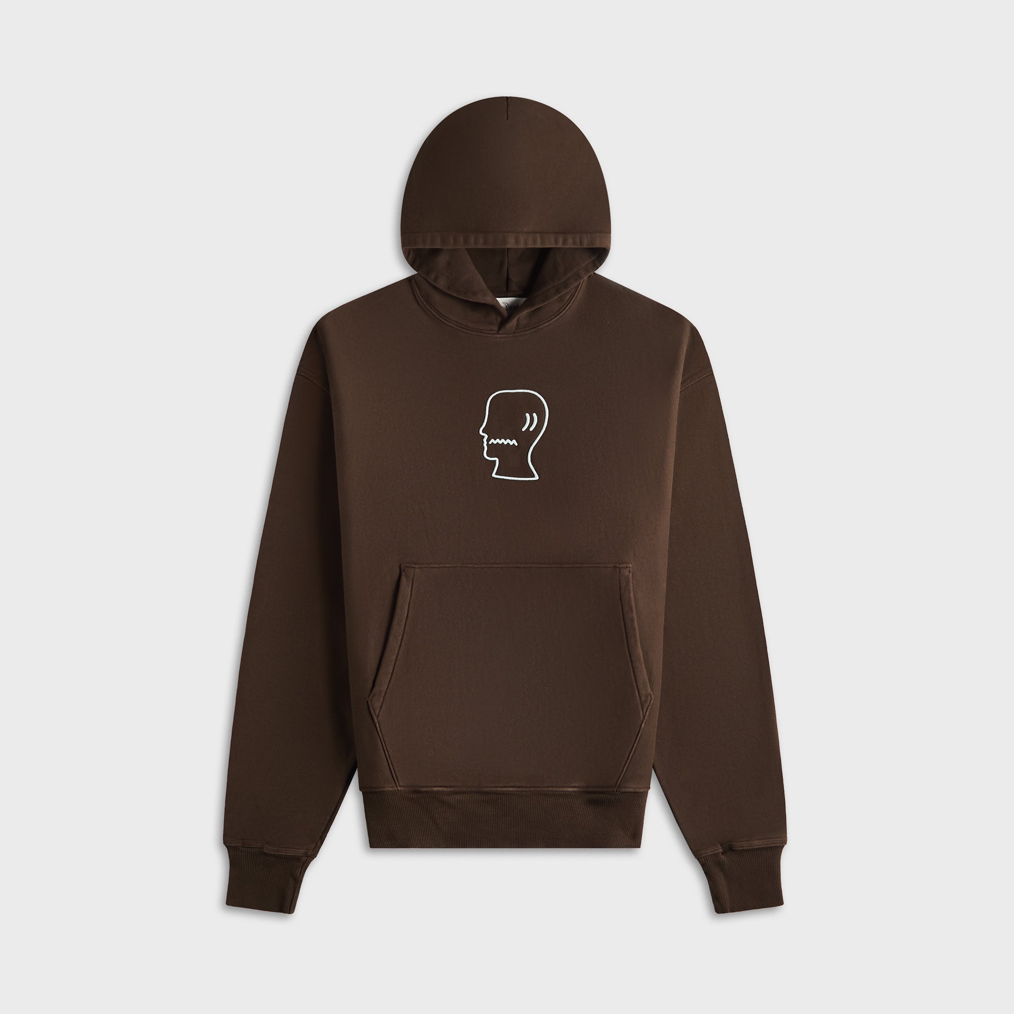 Brain Dead 3D Embroidered Logo Head Garment Dyed Hoodie - Brown – Kith