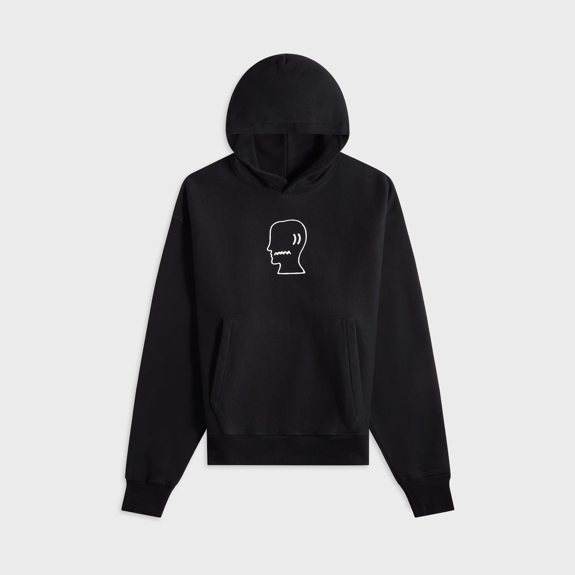 Brain Dead Logo Head Hoodie - Black