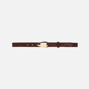 Black Suede Studio Bean Belt - Brown Suede