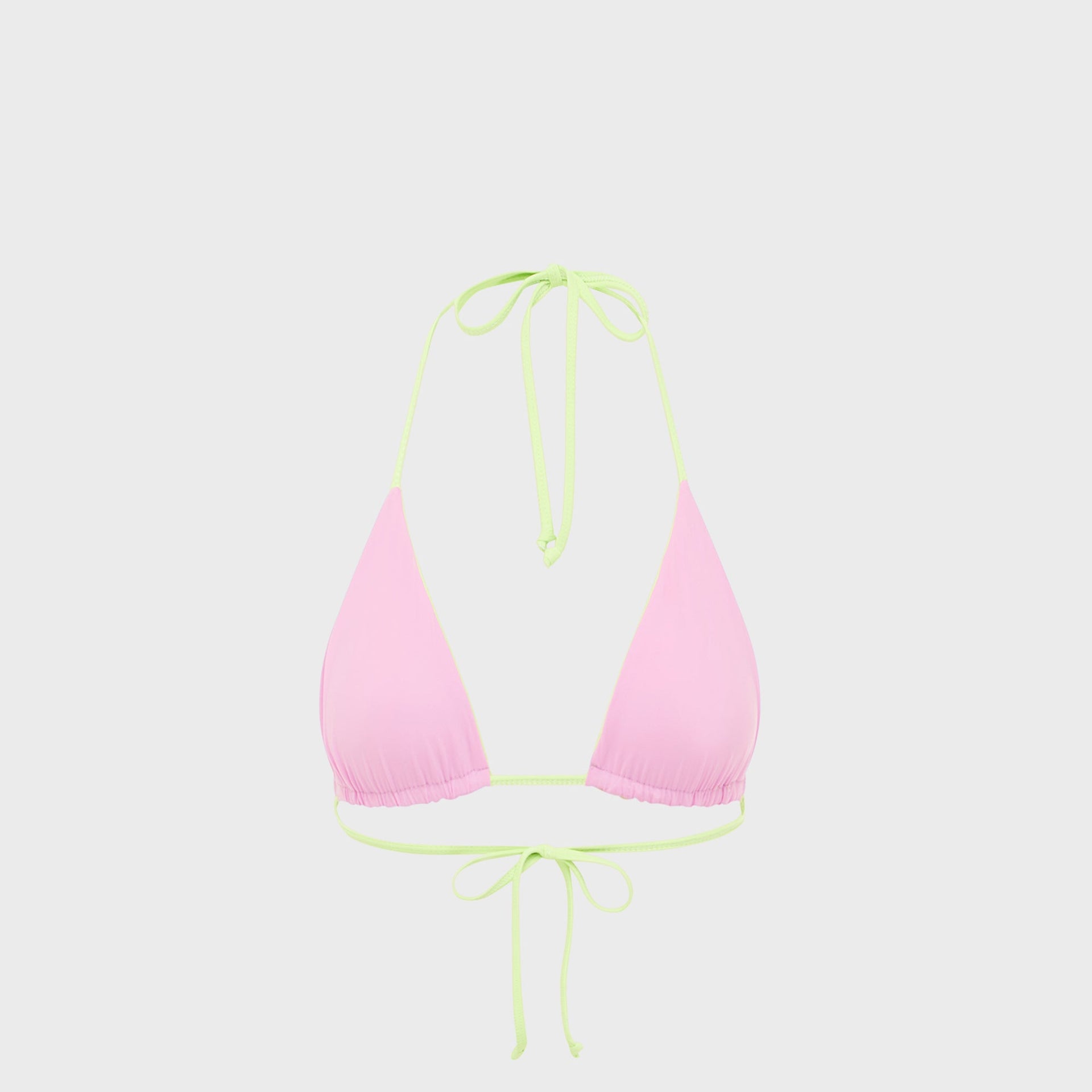 Bond Eye Isla Triangle Top in Lime / Orchid Bare