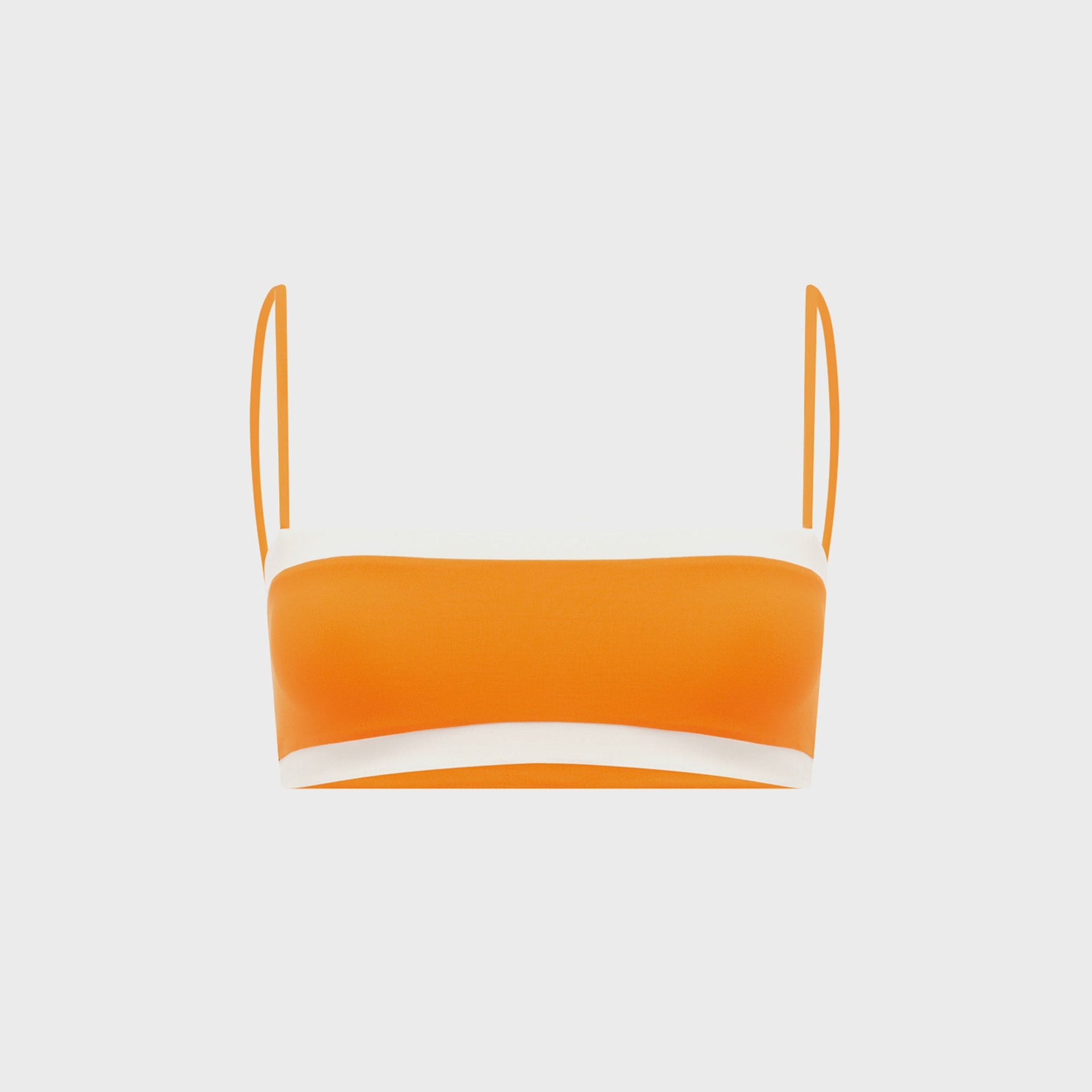 Bond Eye Reversible Fosca Crop Top - Mandarin / Coconut Bare